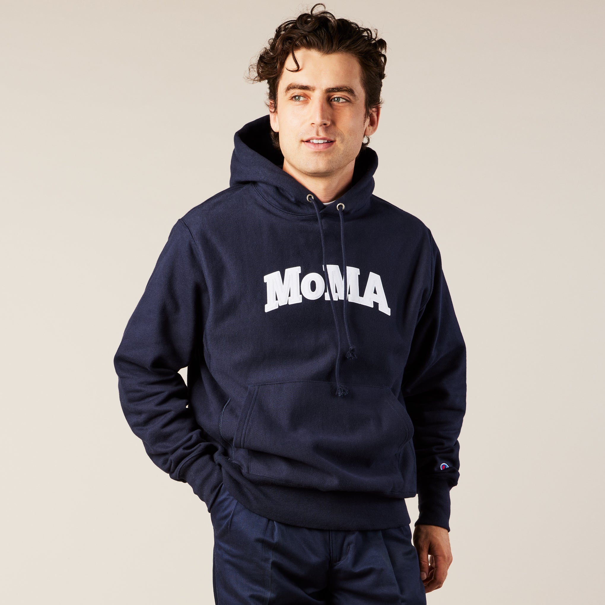 Champion Hoodie MoMA Edition Navy – MoMA Design Store