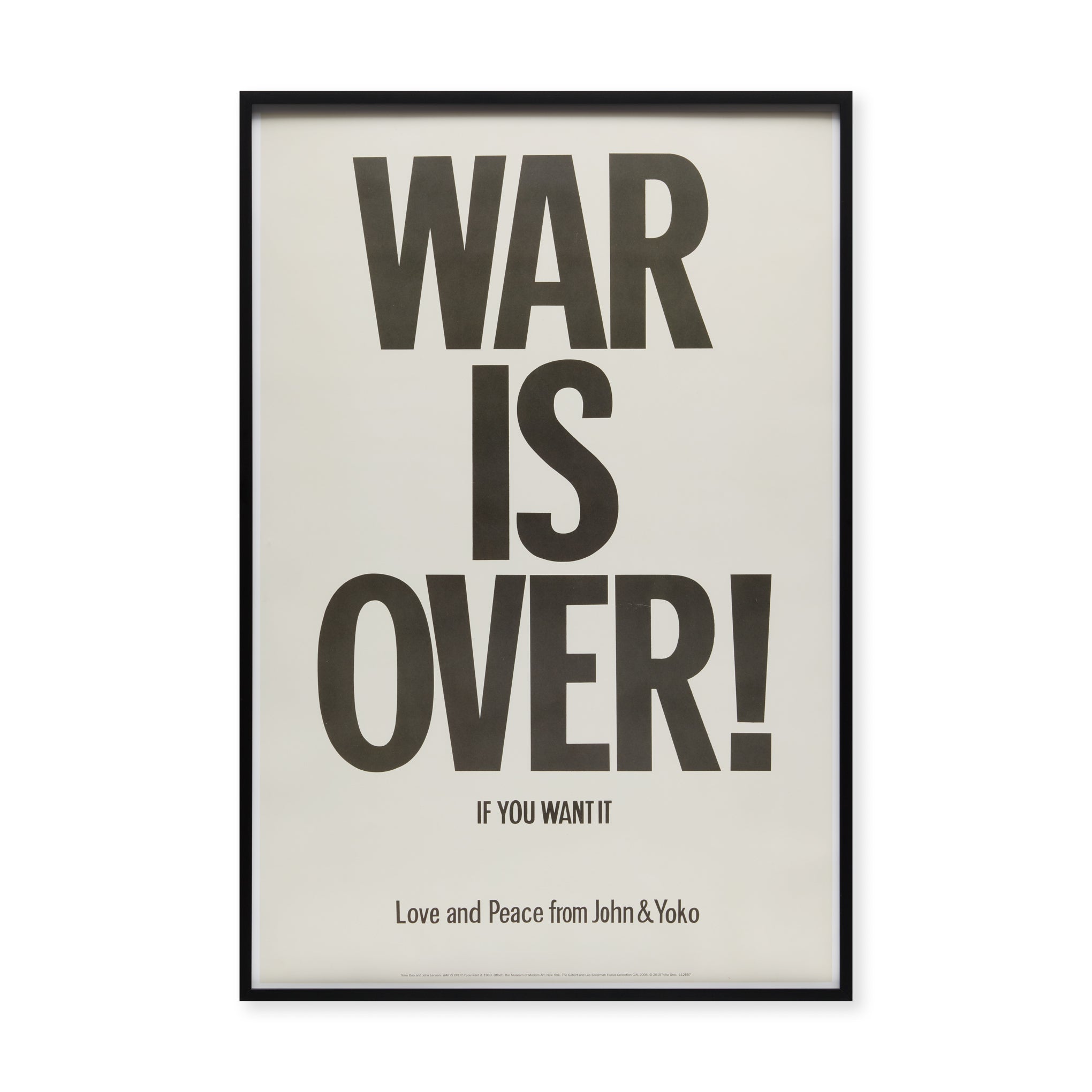 Yoko Ono and John Lennon WAR IS OVER! Framed Poster – MoMA Design