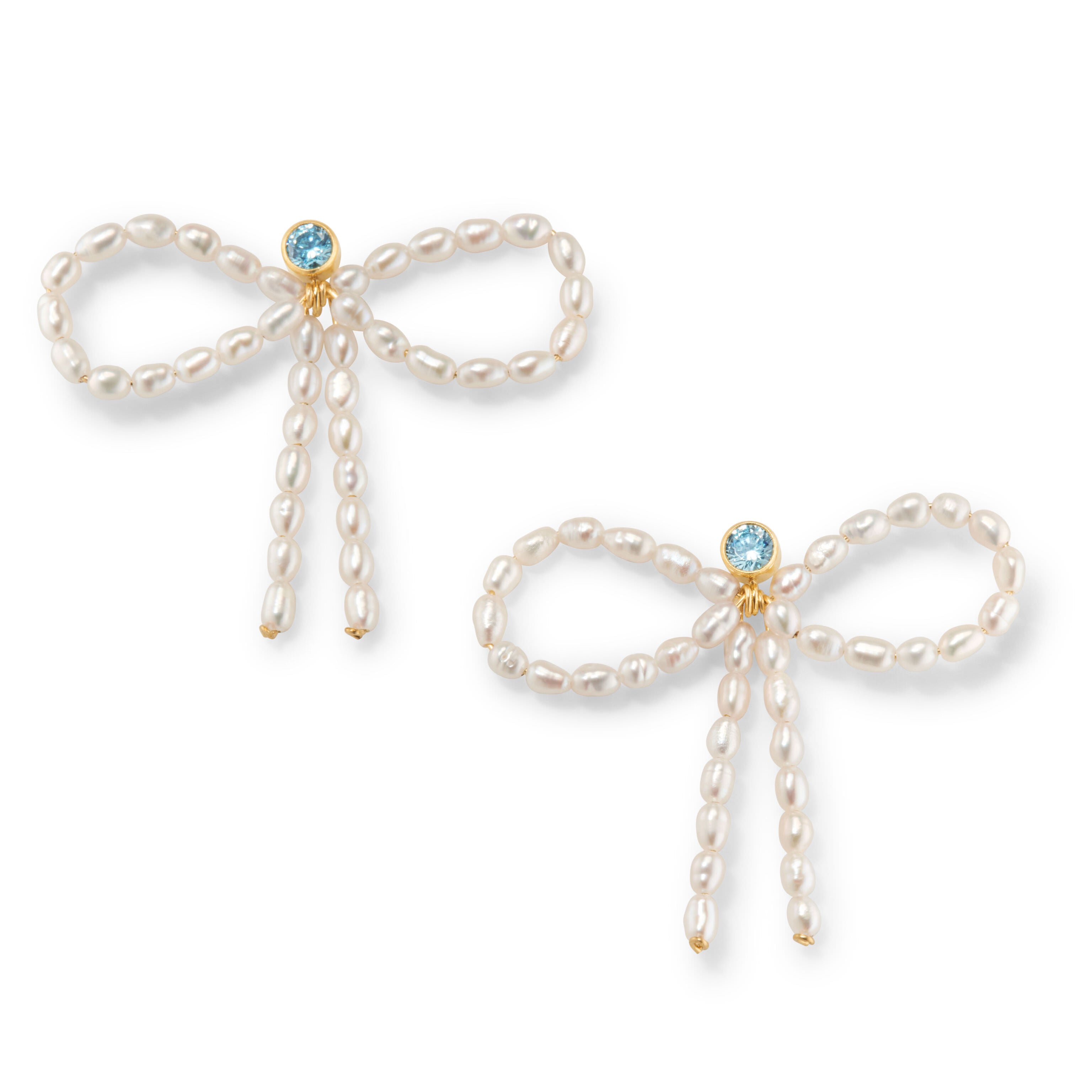 NST Studio Mini Crystal & Pearl Bow Earrings – MoMA Design Store