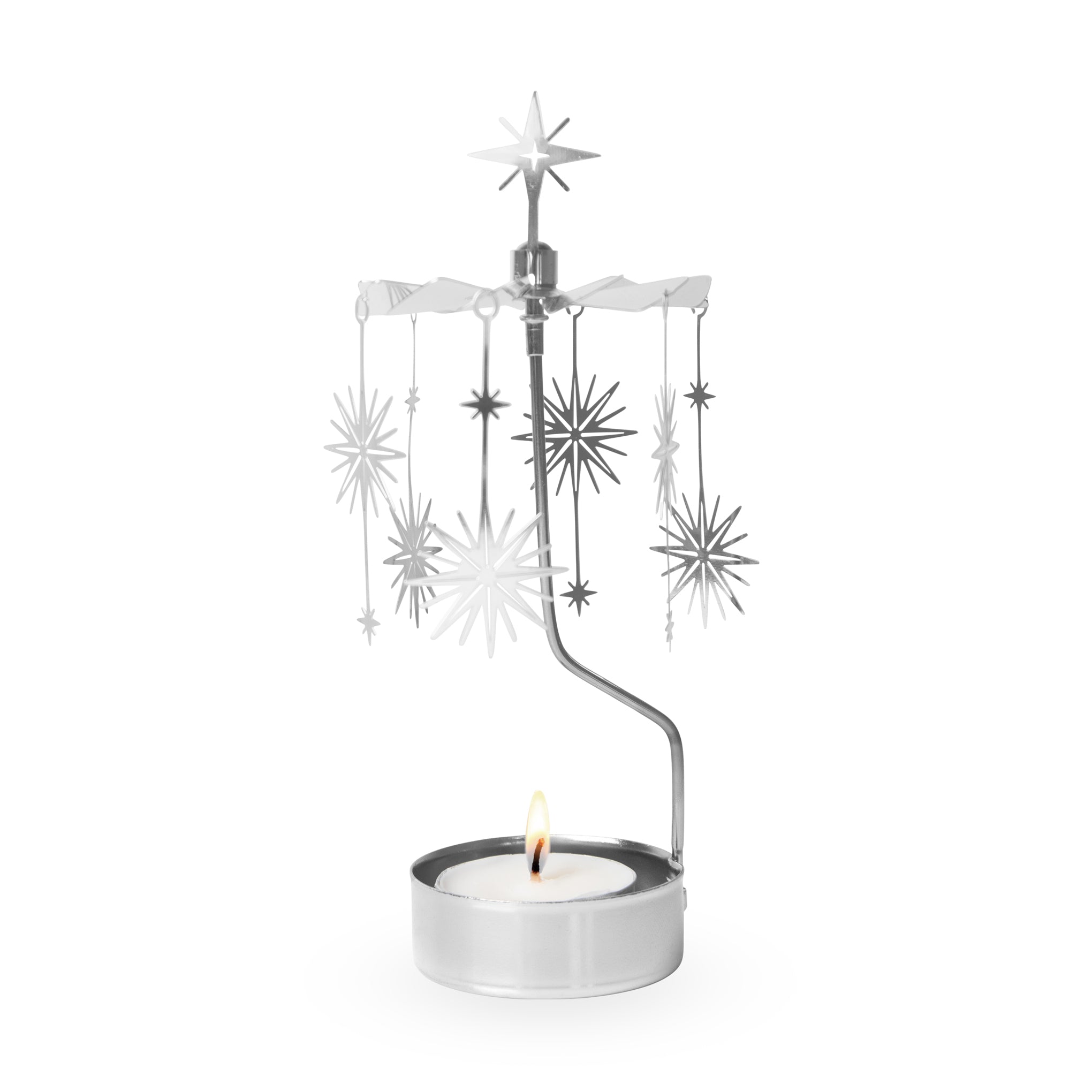 Silver Supernova Rotary Tea Light Candle Holder – MoMA Design Store