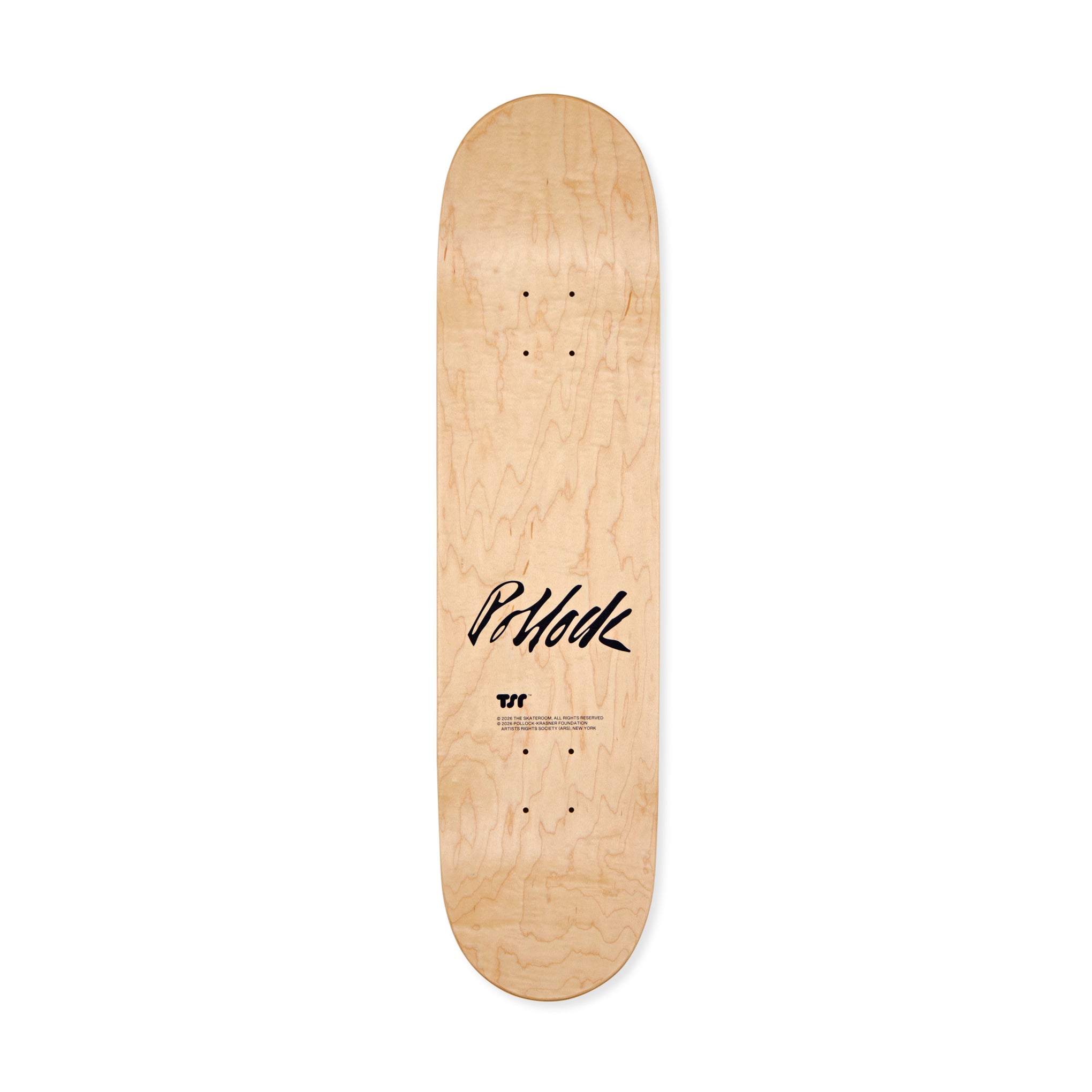Jackson Pollock White Light Skateboard Triptych from The Skateroom