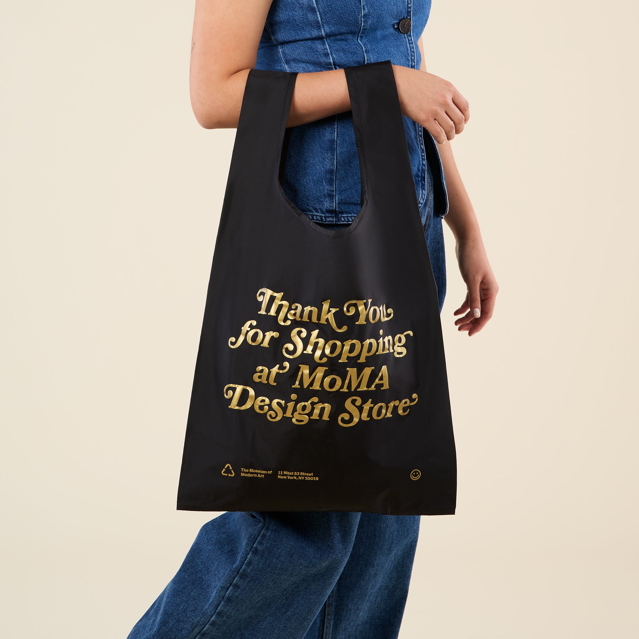MoMA Baggu Recycled Nylon Standard Tote Bag - Black – MoMA Design