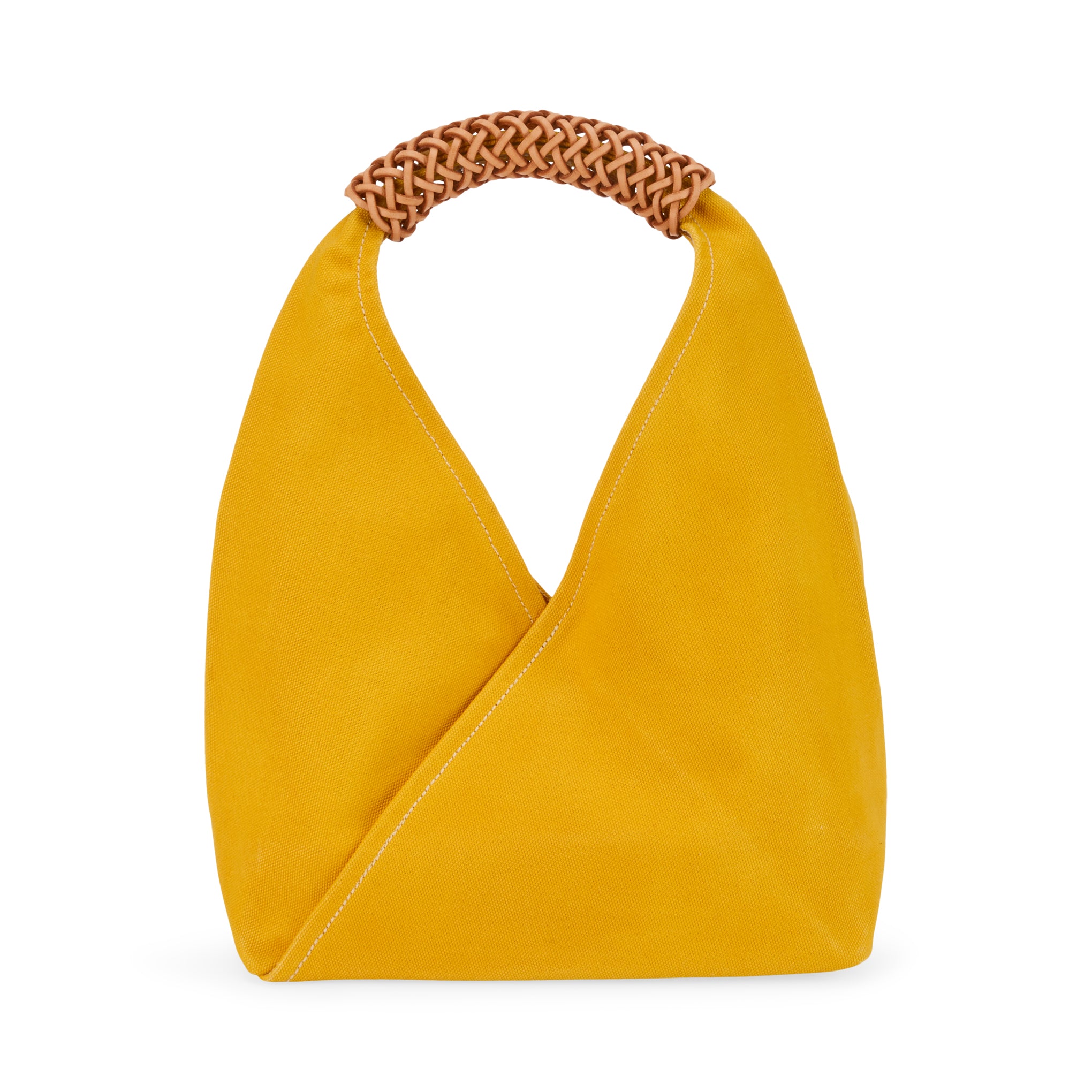 Kamaro'an Natural Dyed Woven Triangle Tote Bag - Yellow – MoMA