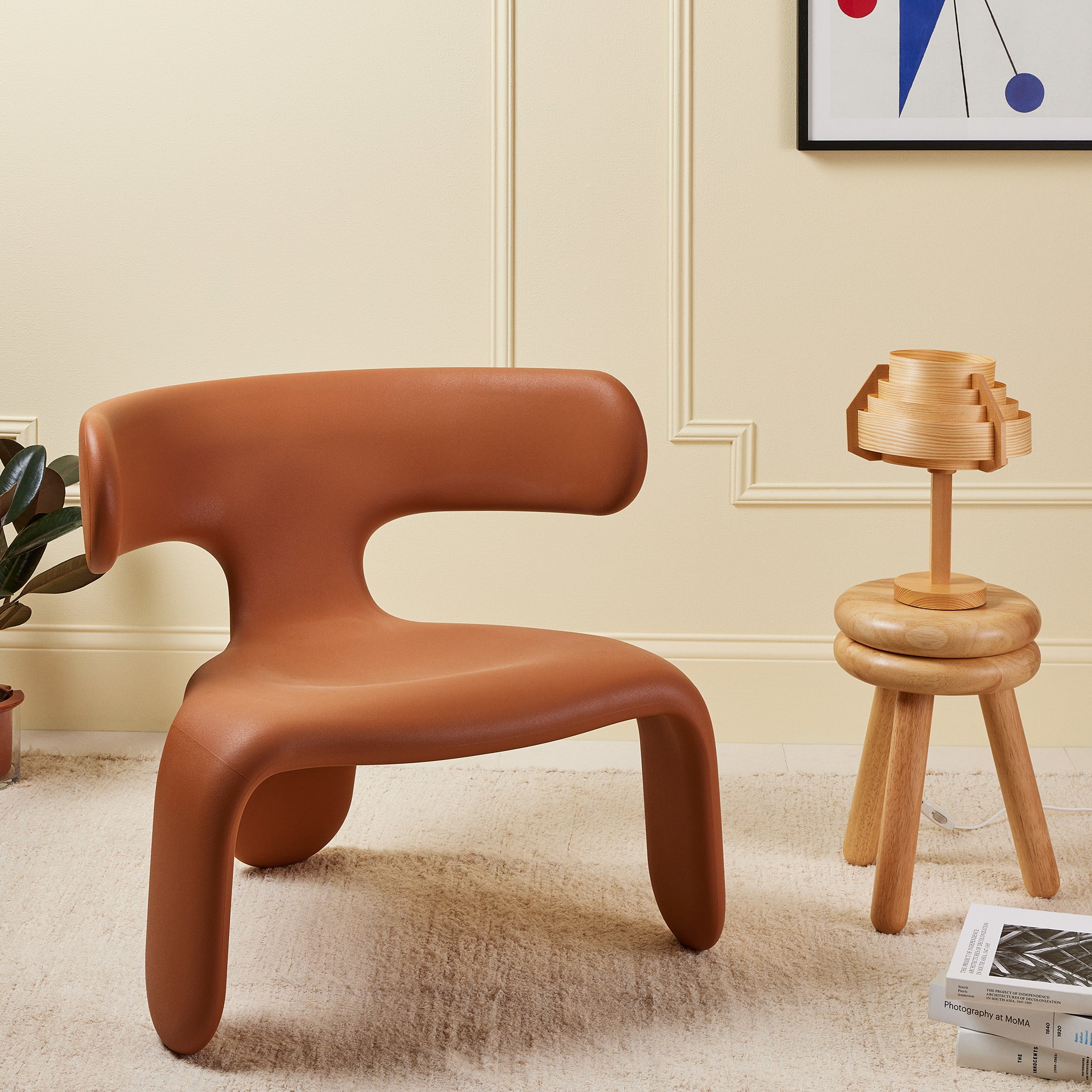 Limbo Lounge Chair in Recycled Material - Terracotta – MoMA Design
