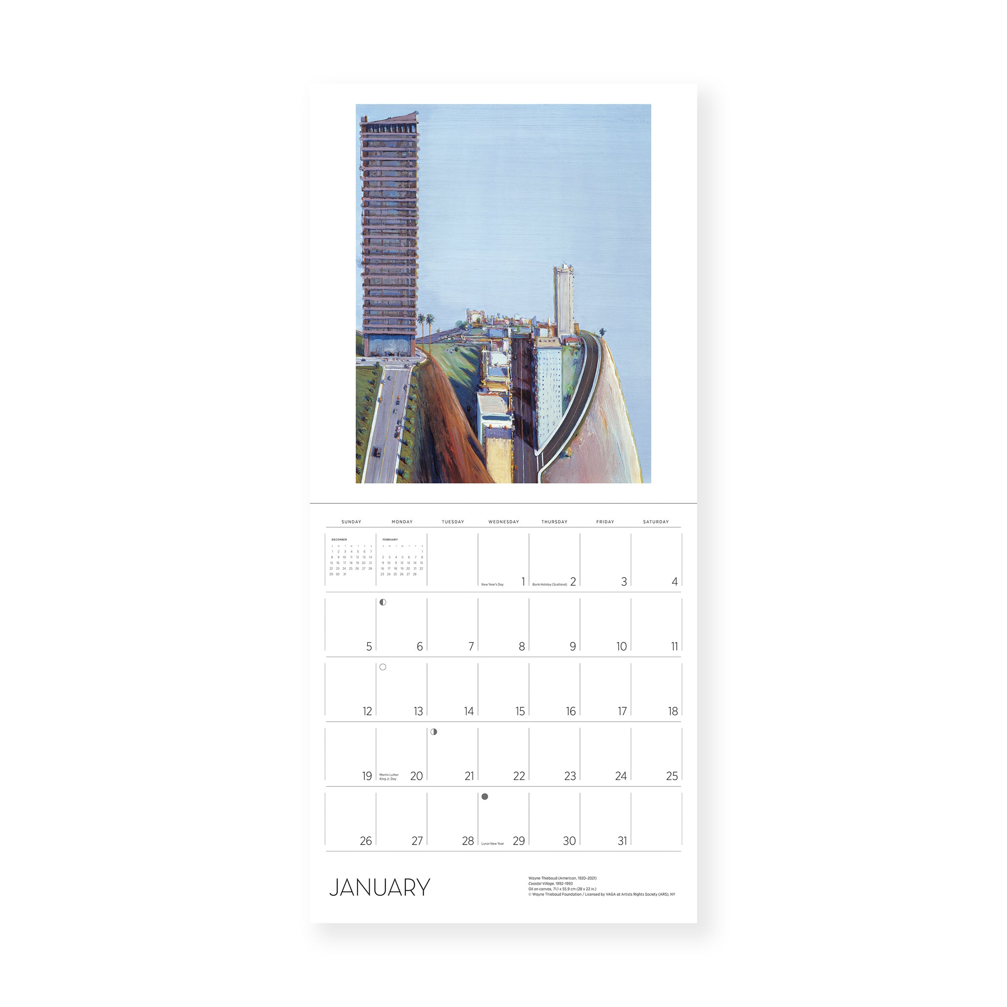 2025 Wayne Thiebaud Wall Calendar MoMA Design Store