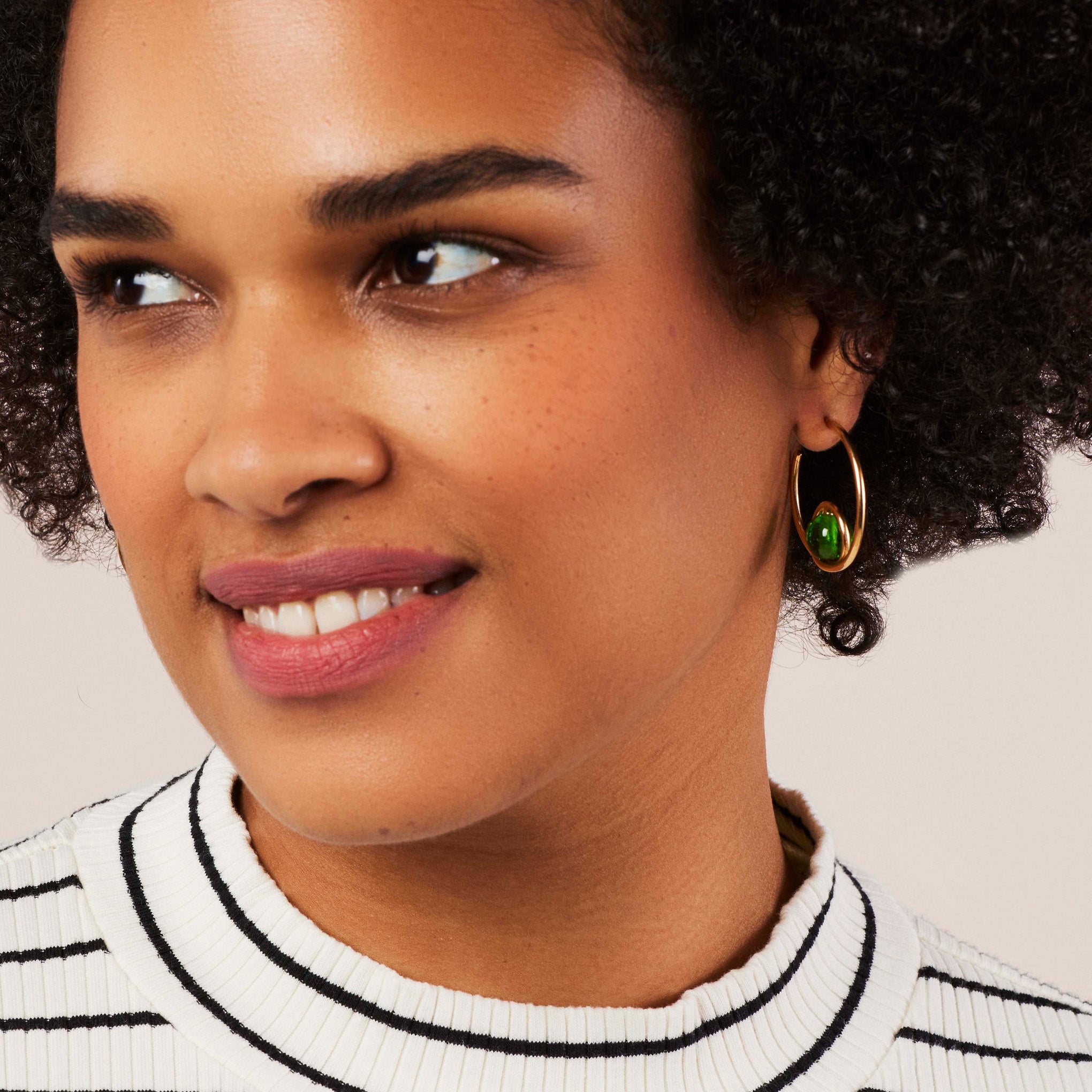 Soko GoldPlated Mpira Glass Hoop Earrings MoMA Design Store