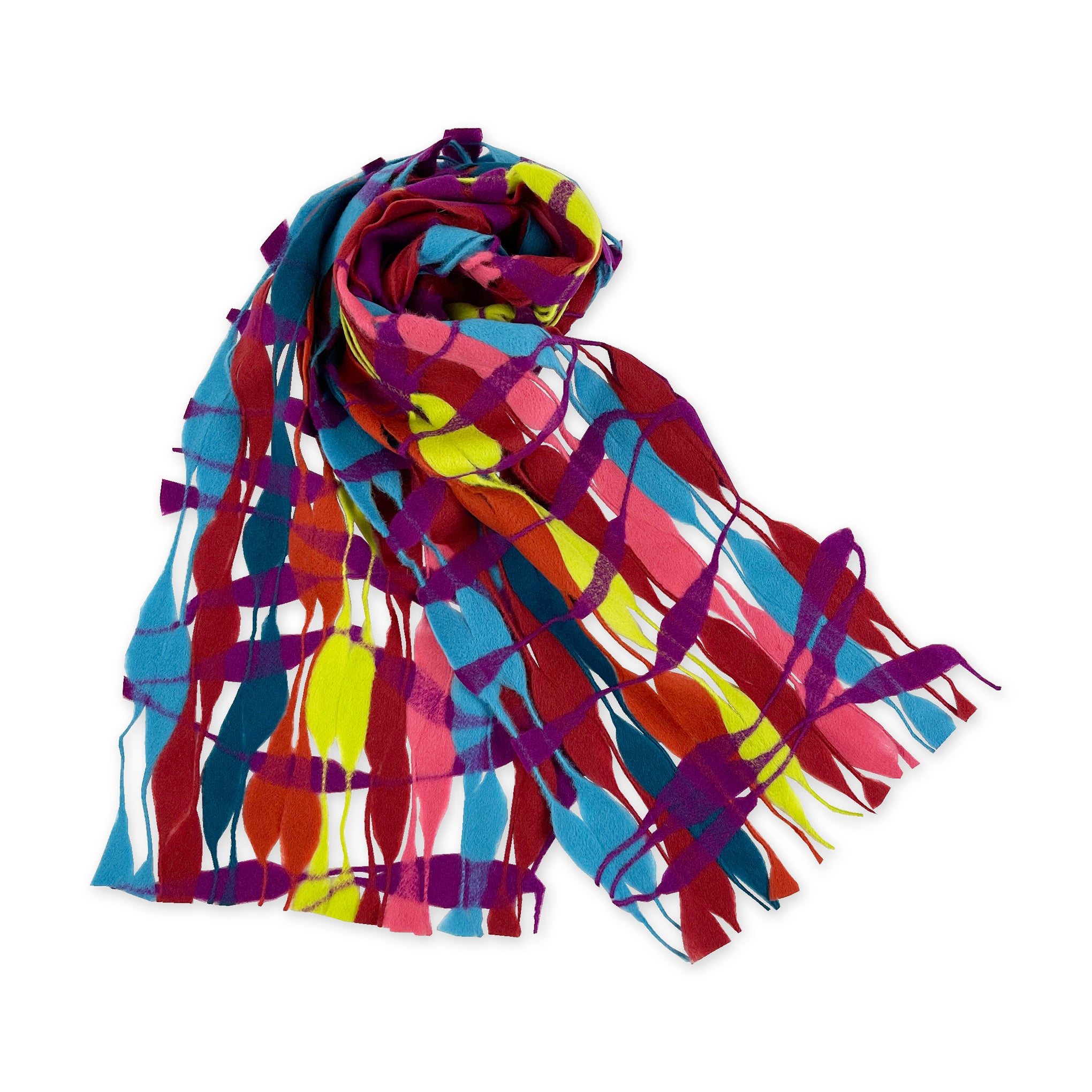 Nuno Threadstray Open-Weave Felted Wool Scarf - Warm Multi – MoMA