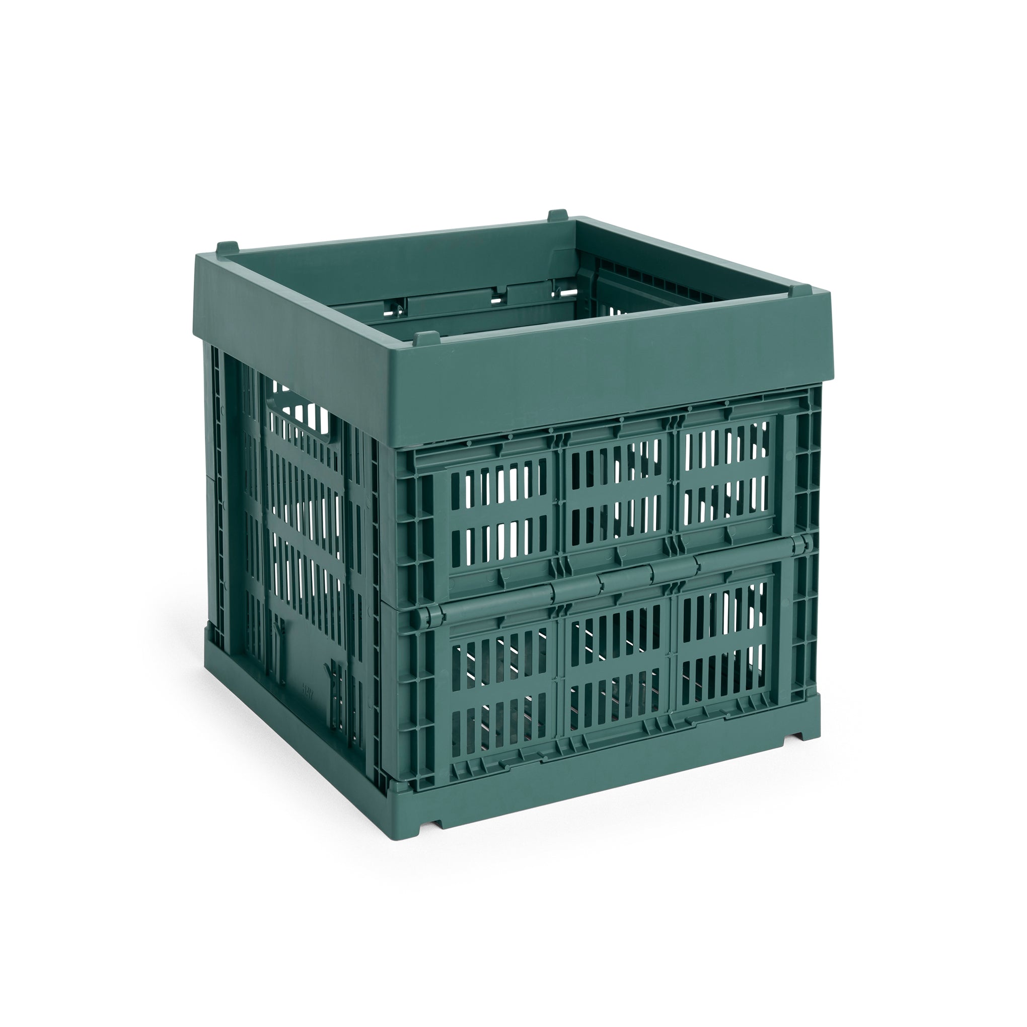 HAY Recycled Plastic Collapsible Color Crate Dark Green – MoMA