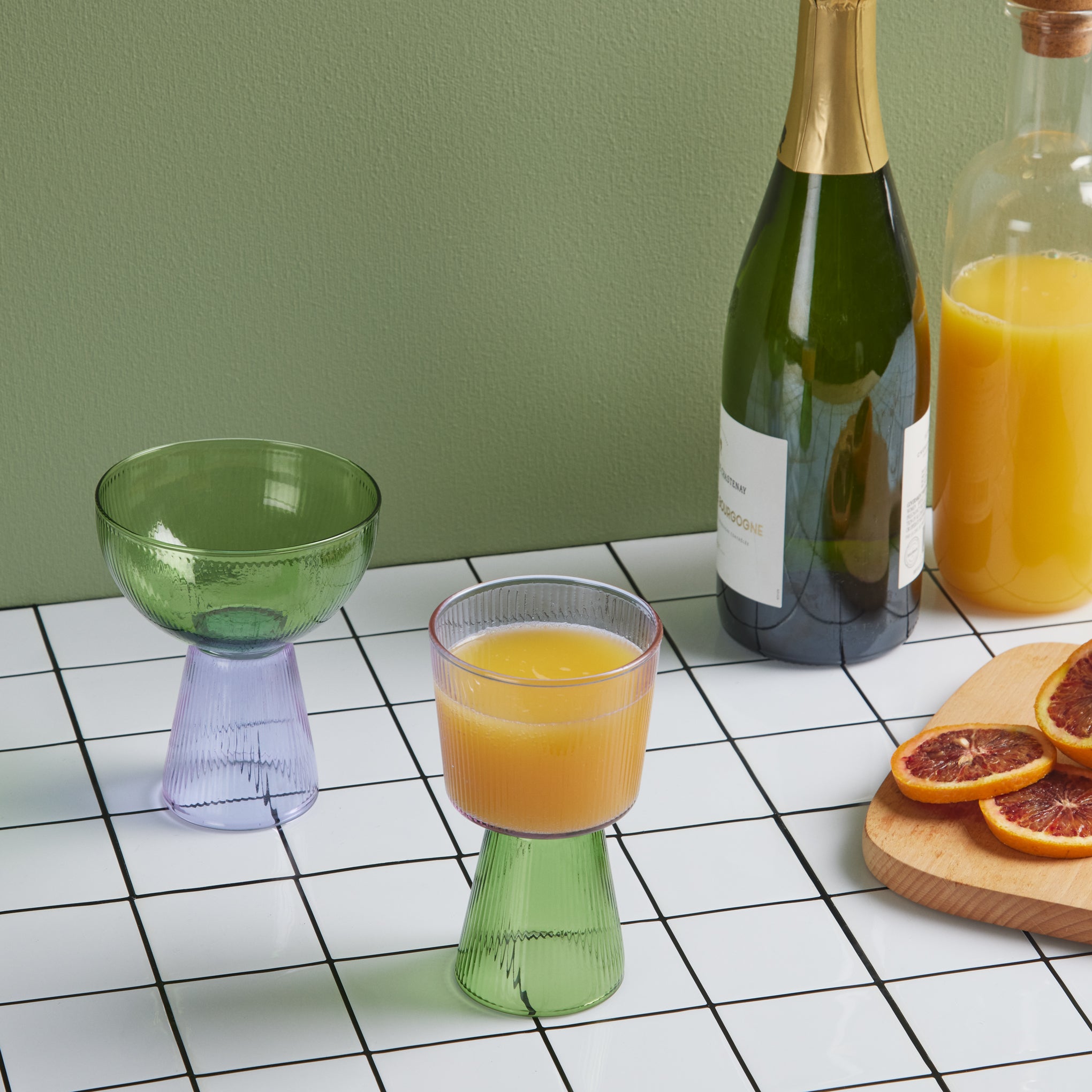 Oorun Didun Glass Cups by Yinka Ilori - - Green/ Purple – MoMA