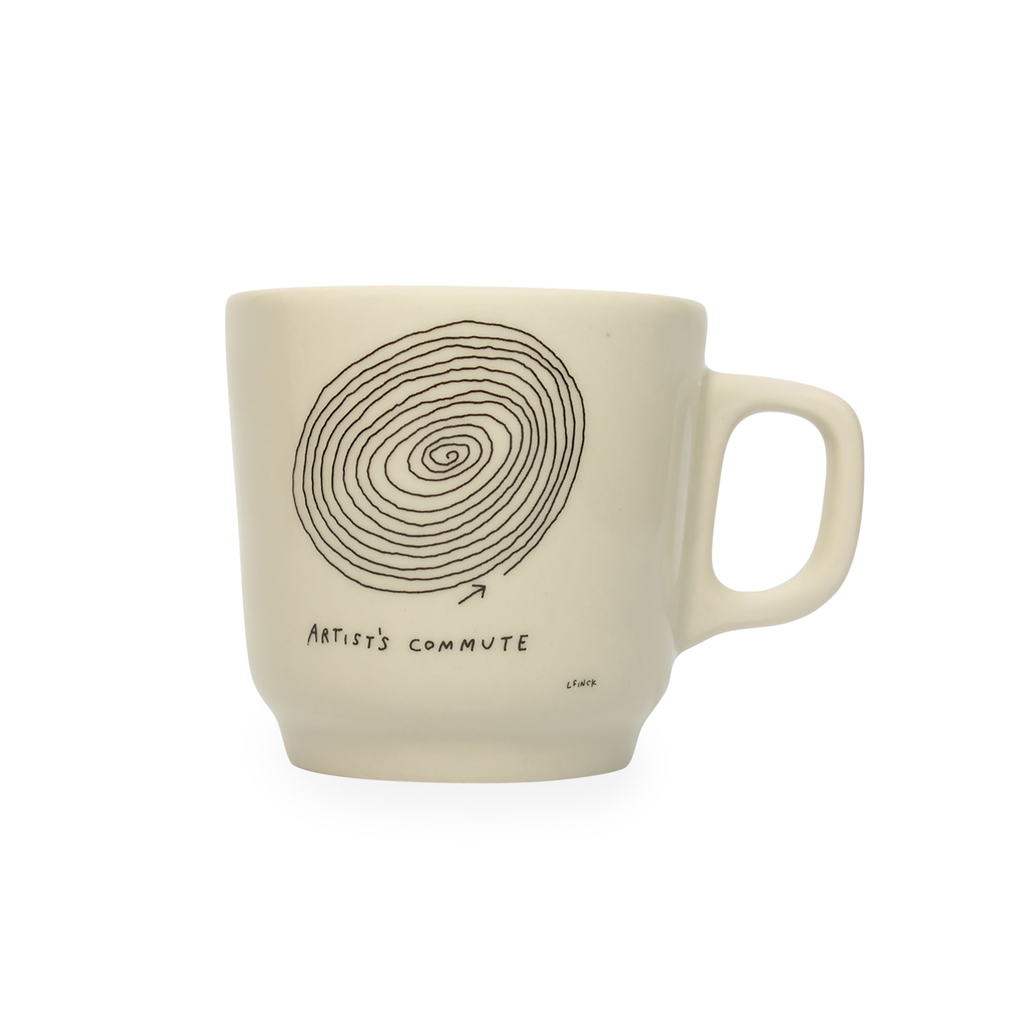 Frank dam カフェ　アート 474mm × 459mm Liana Finck Artist's Commute Stoneware Mug – MoMA Design Store