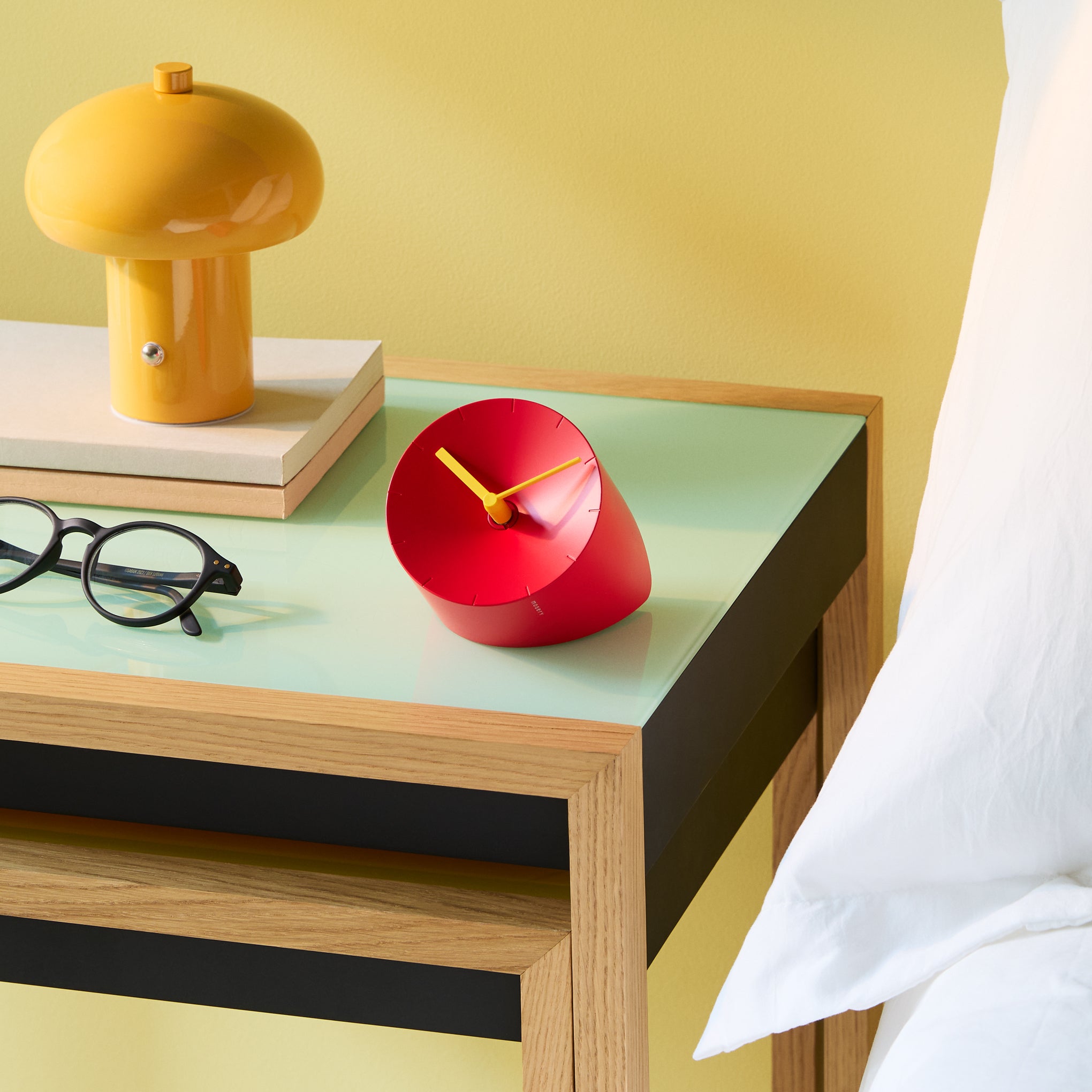 Corner Desk Clock - Red – MoMA Design Store