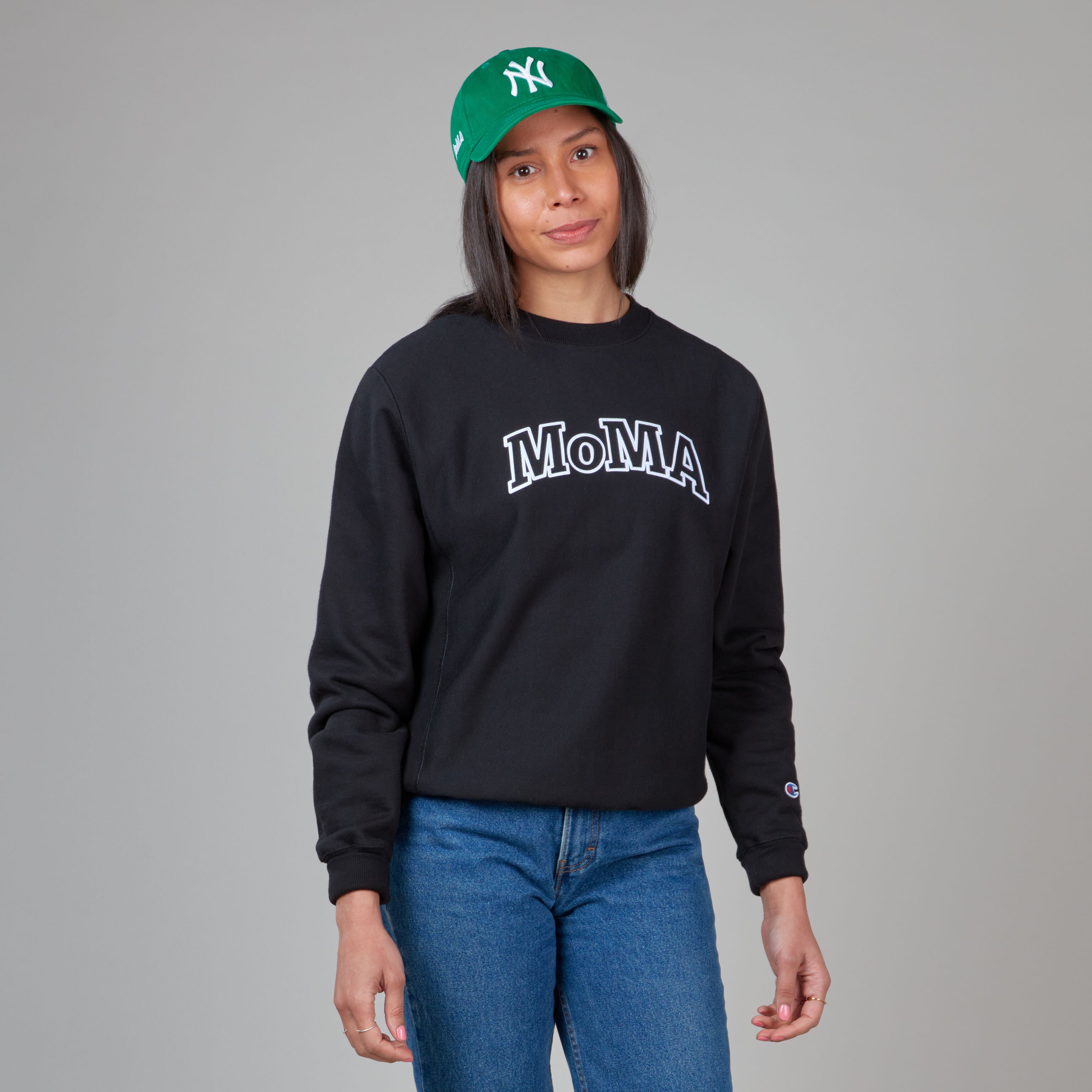 Champion Crewneck Sweatshirt MoMA Edition Black – MoMA Design