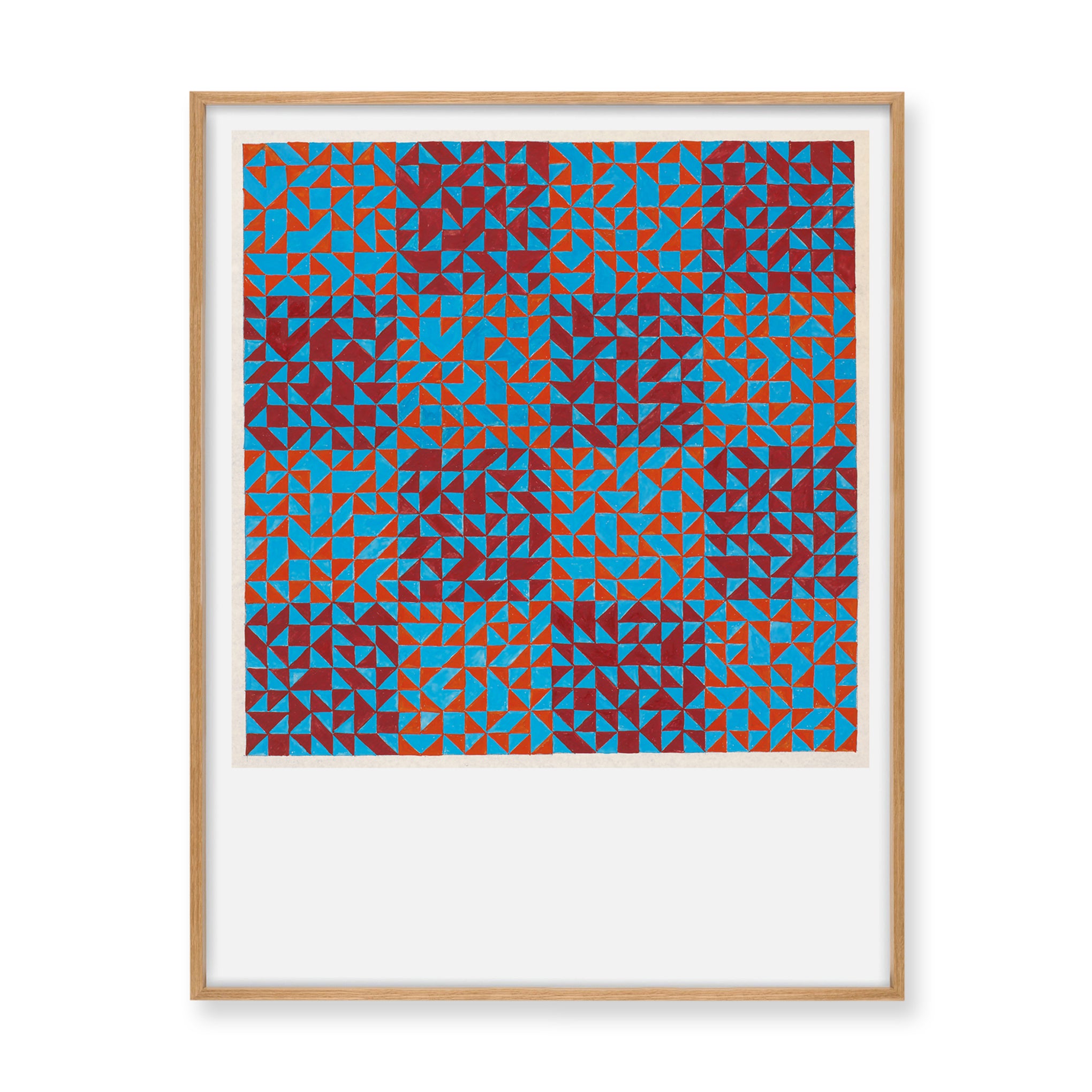 Anni Albers Color Study (Blue and Reds) Framed Poster – MoMA