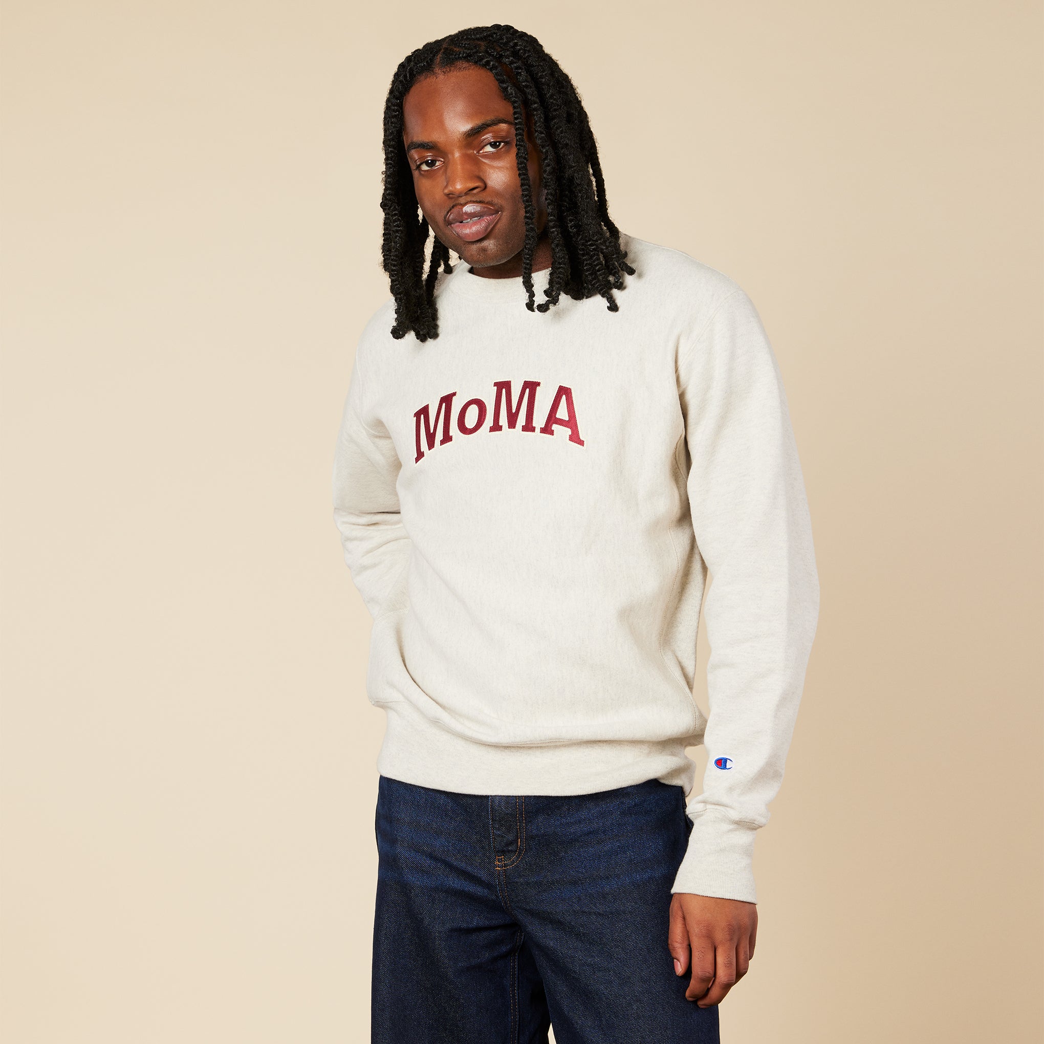 Champion Crewneck Sweatshirt MoMA Edition Oatmeal – MoMA