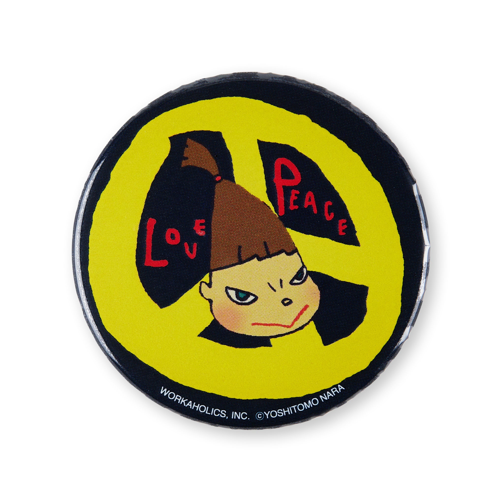Yoshitomo Nara Metal Button Badge - Love Peace – MoMA Design Store