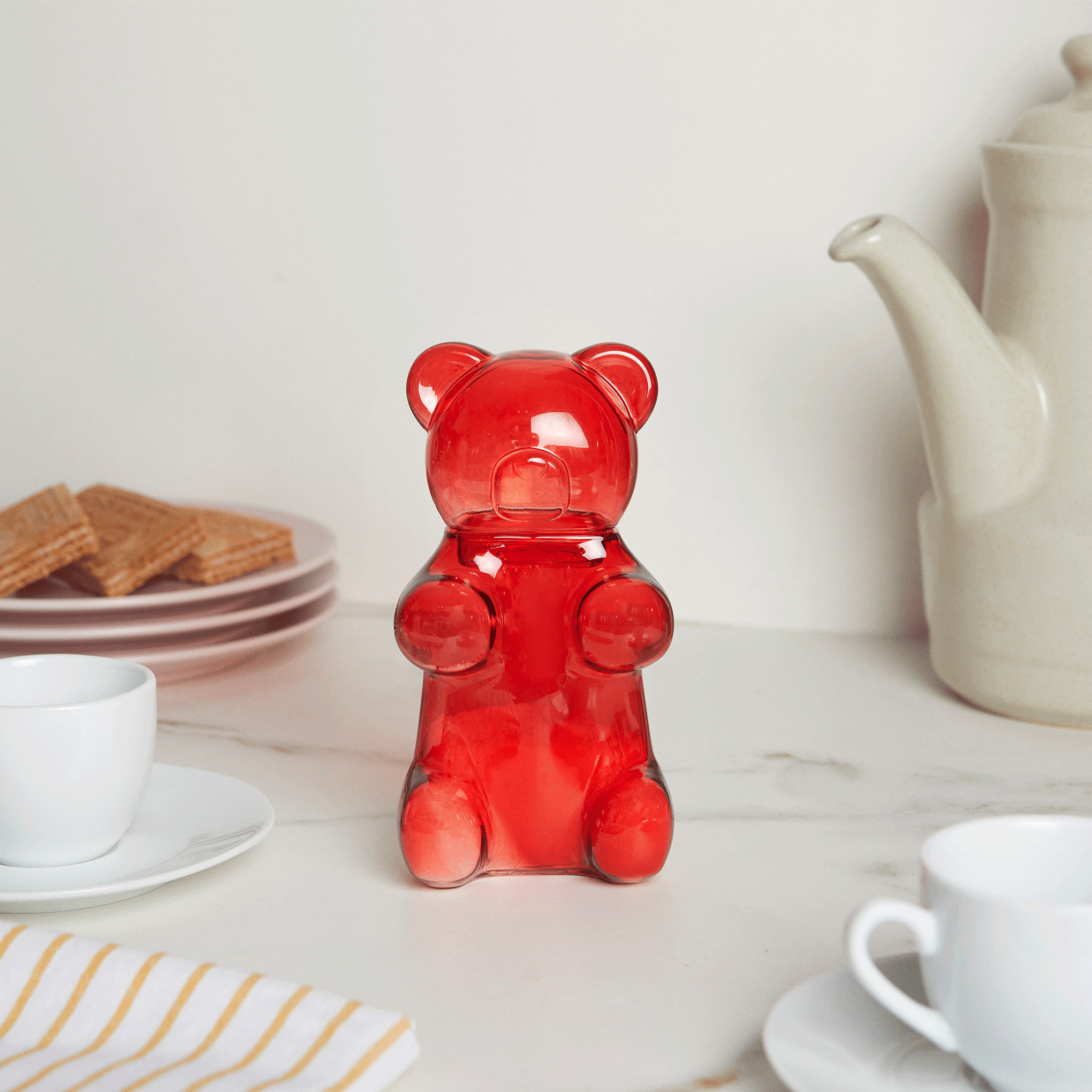 M’s BEARS モールベア　クリームソーダ　全体8.0cm Yummy Bear Glass Sugar Bowl – MoMA Design Store