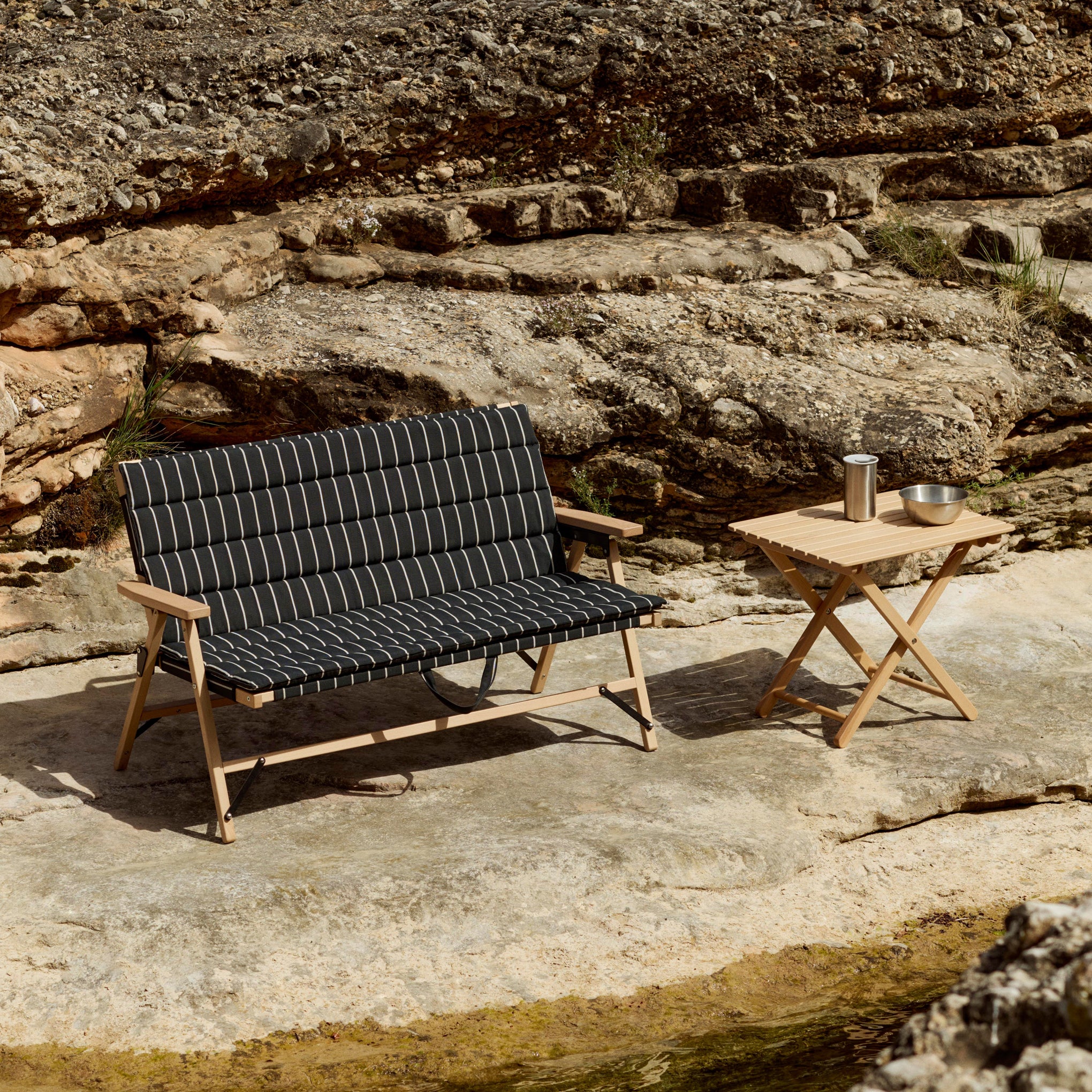 HAY Outdoor Market by Jasper Morrison Shop Folding Sofa - Black
