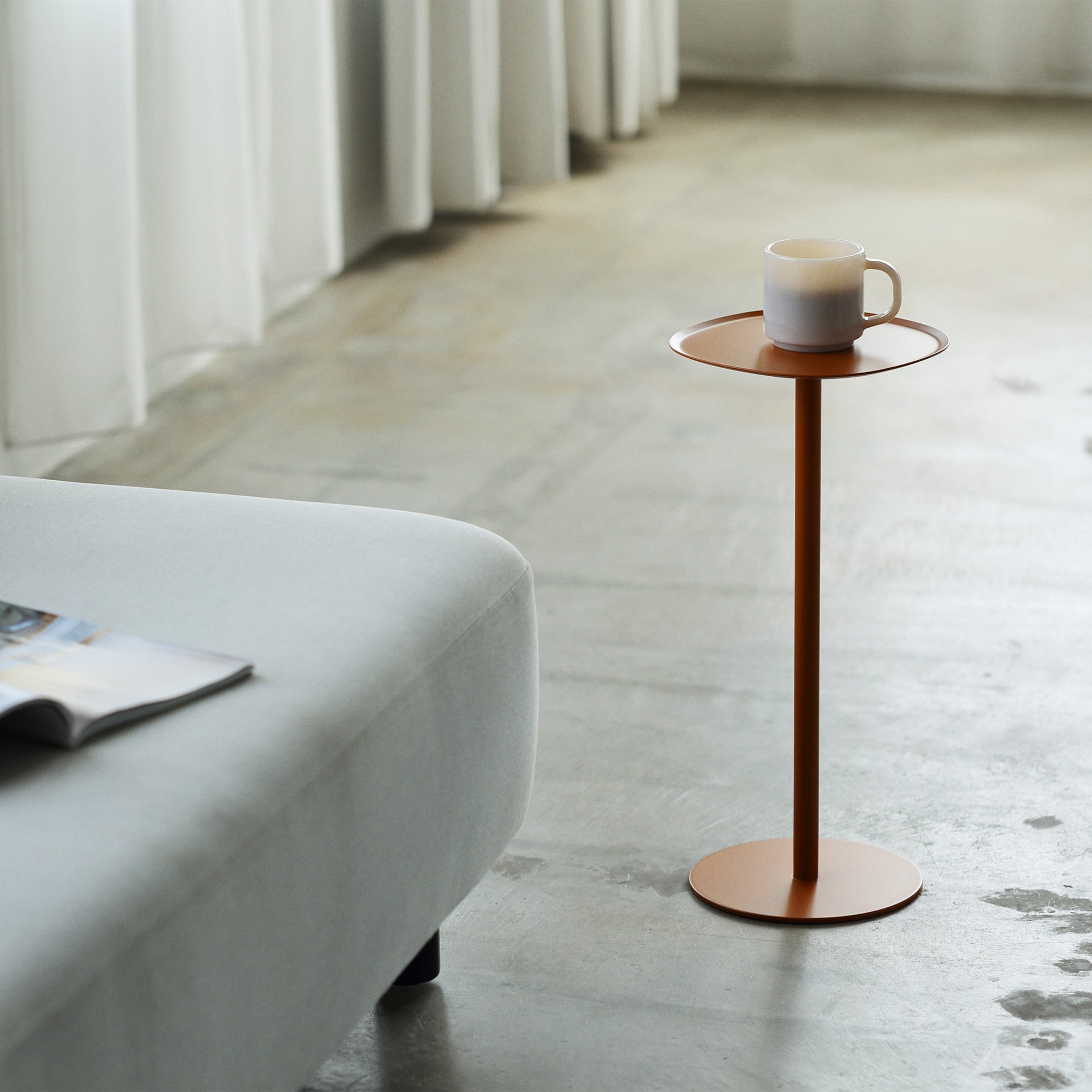 Pedestal Side Table - Tan Orange – MoMA Design Store