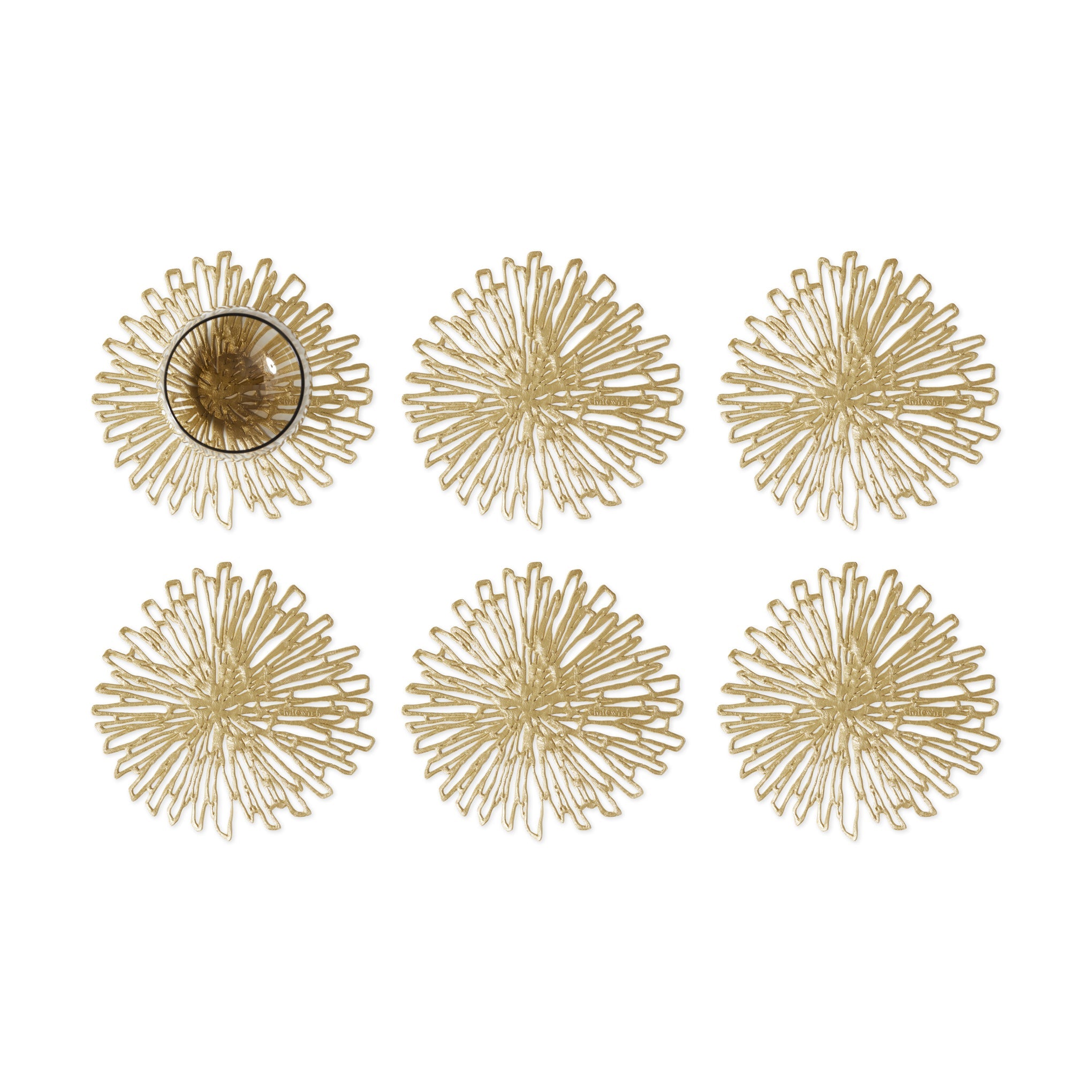 Chilewich Bloom Coasters Set of 6 Gilded MoMA Design Store