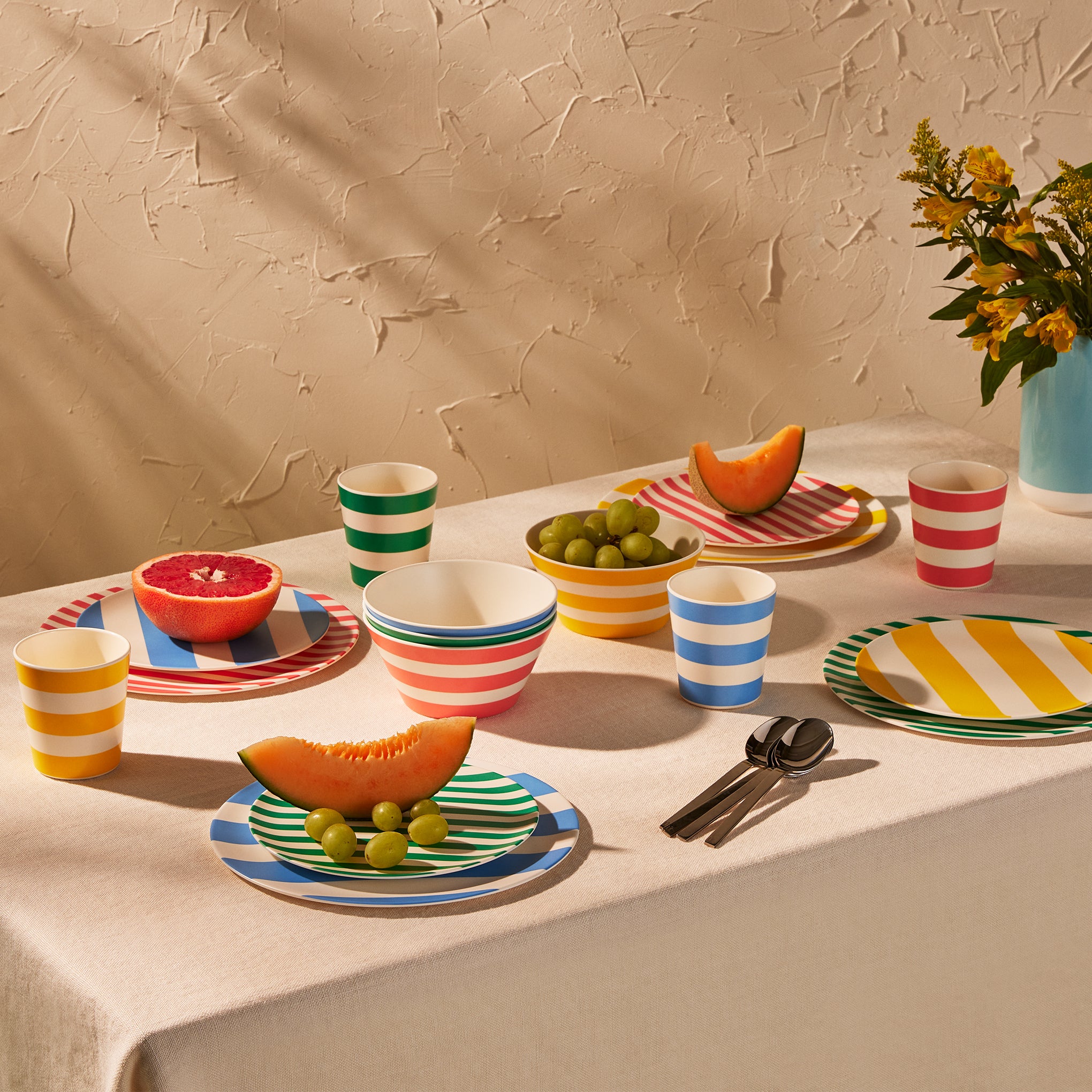 Bamboo Colorful Striped Dinnerware - Set of 4 - Tumbler – MoMA