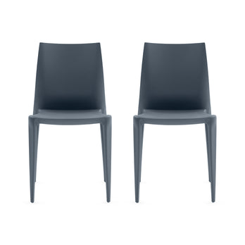 マリオベリーニ　スタッキングチェア　ミッドセンチュリー　ポストモダン　MOMA Mario Bellini Stacking Chair from Heller - Set of 2 - Dark Gray