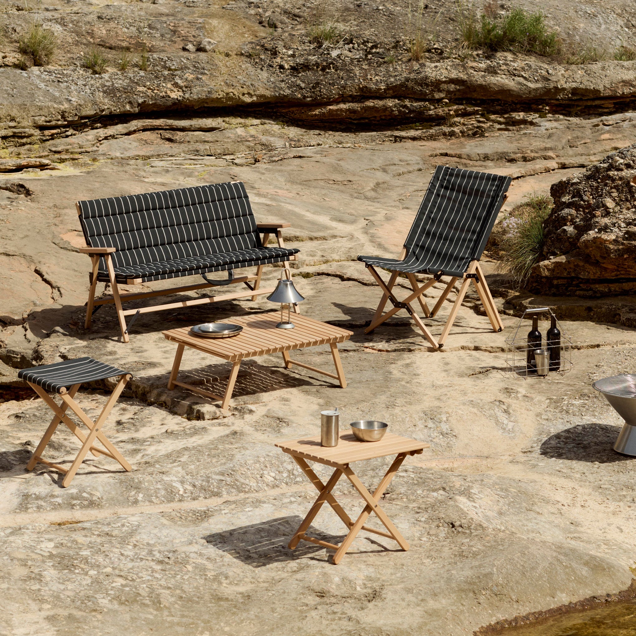 HAY Outdoor Market by Jasper Morrison Shop Folding Stool - Black