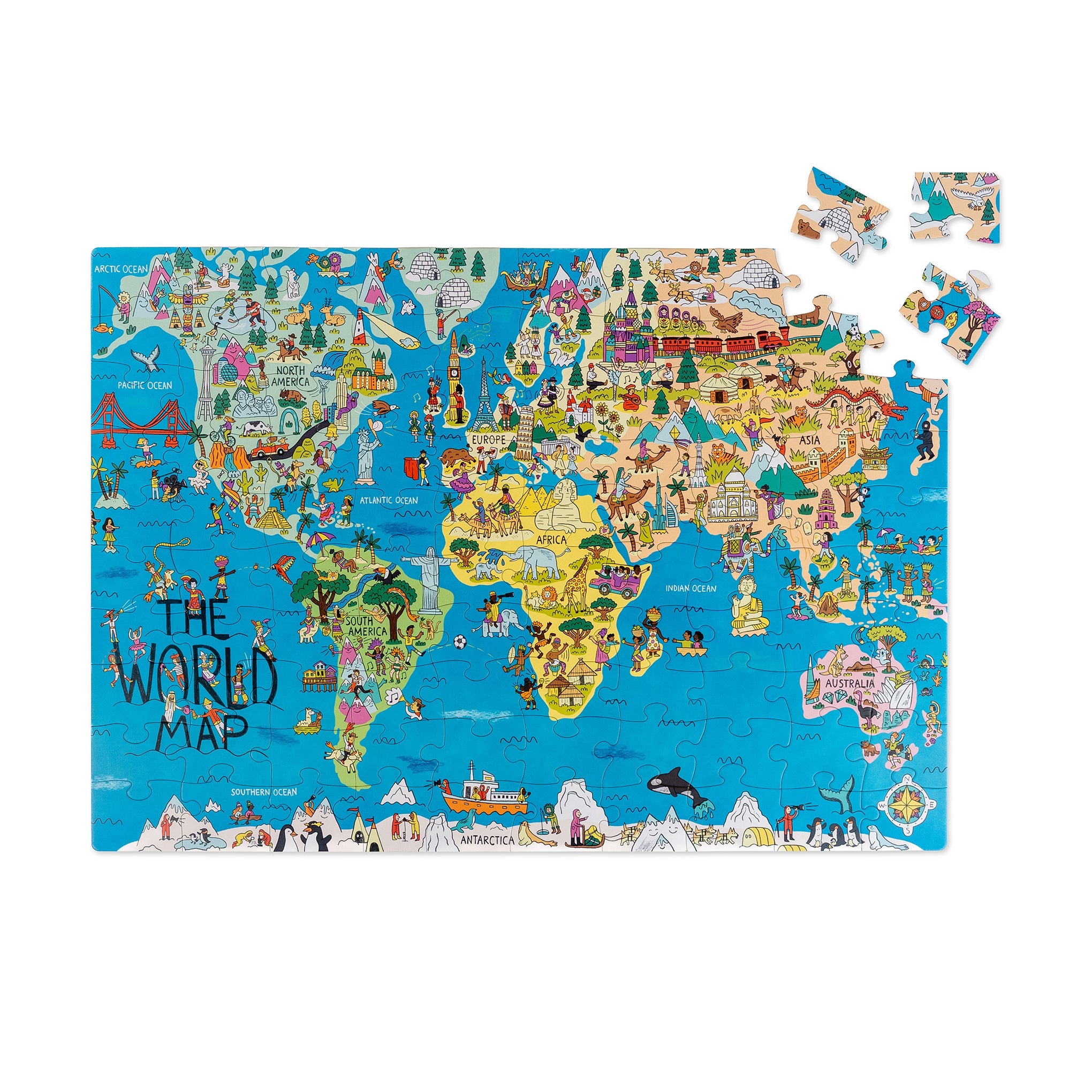 World Map Jigsaw Puzzle - 100 Pieces – MoMA Design Store