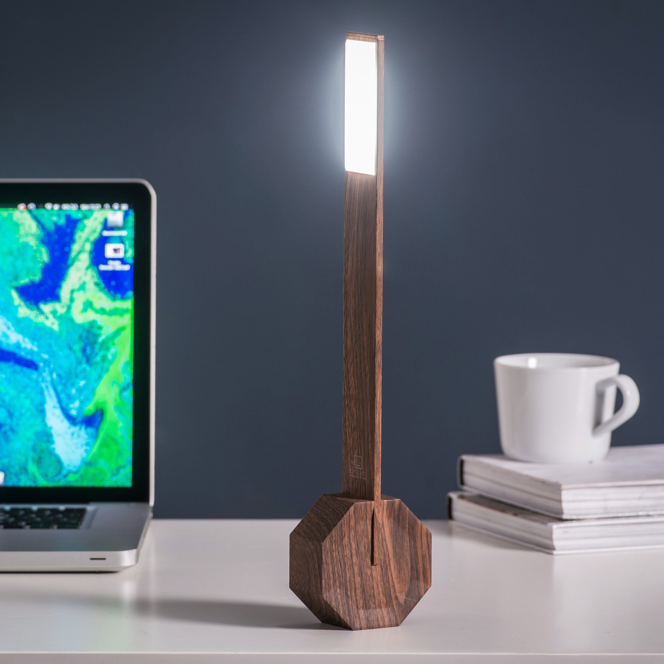 Octagon Portable Desk Light - Walnut – MoMA Design Store