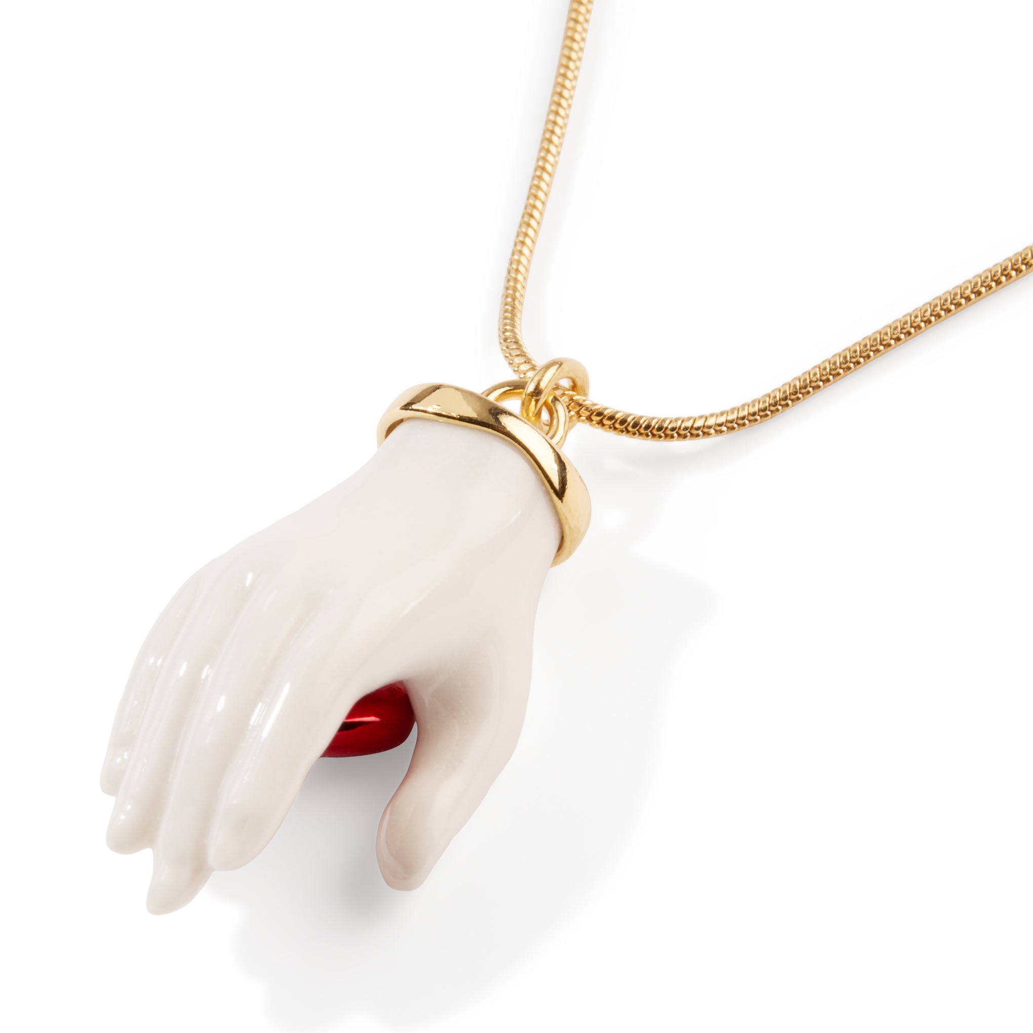Andrés Gallardo Little Hand & Heart Gold-Plated Necklace – MoMA