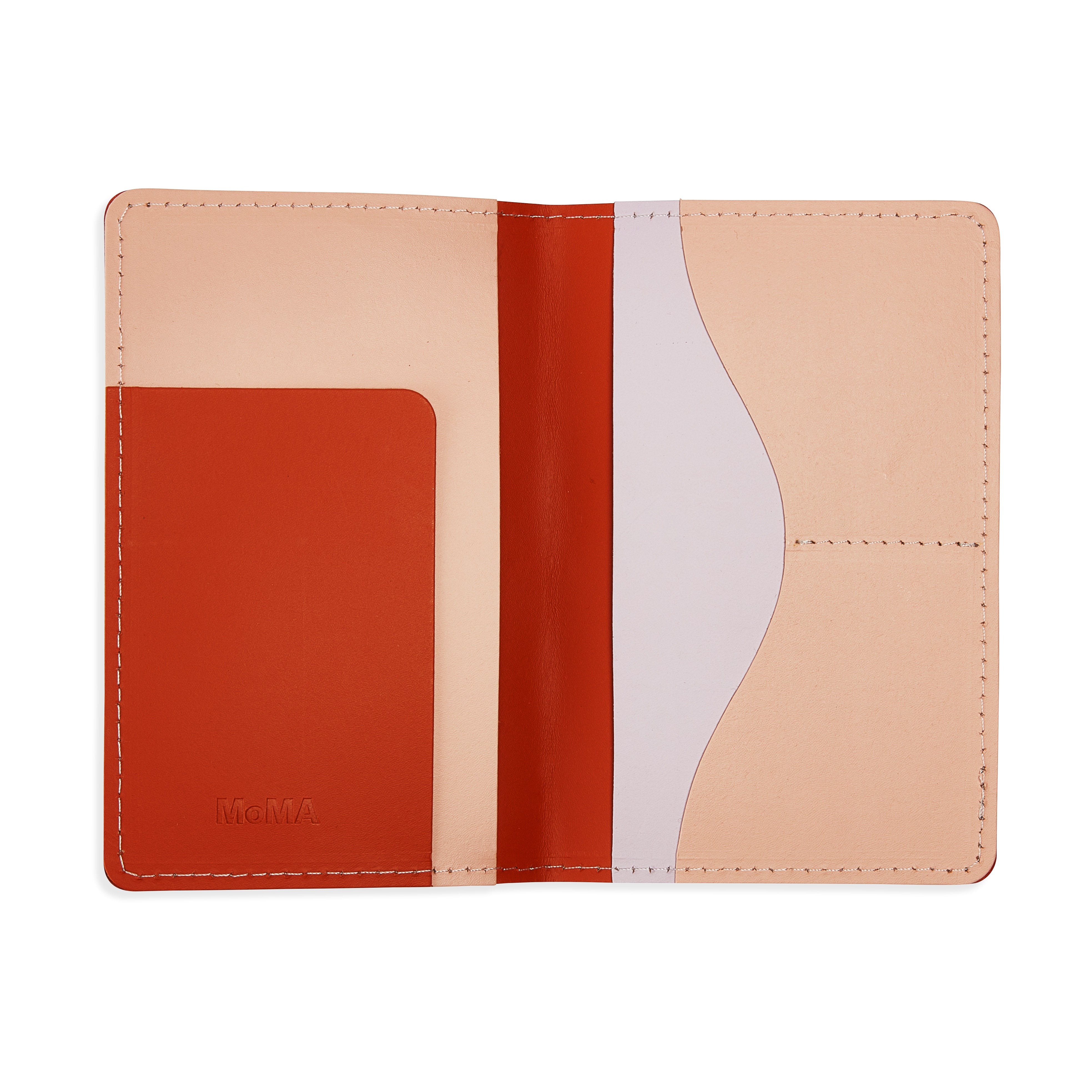 Primary Recycled Leather Passport Case - Blue/ Red – MoMA Design Store