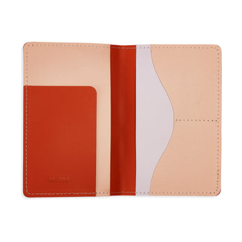 Primary Recycled Leather Passport Case - Blue/ Red – MoMA Design Store