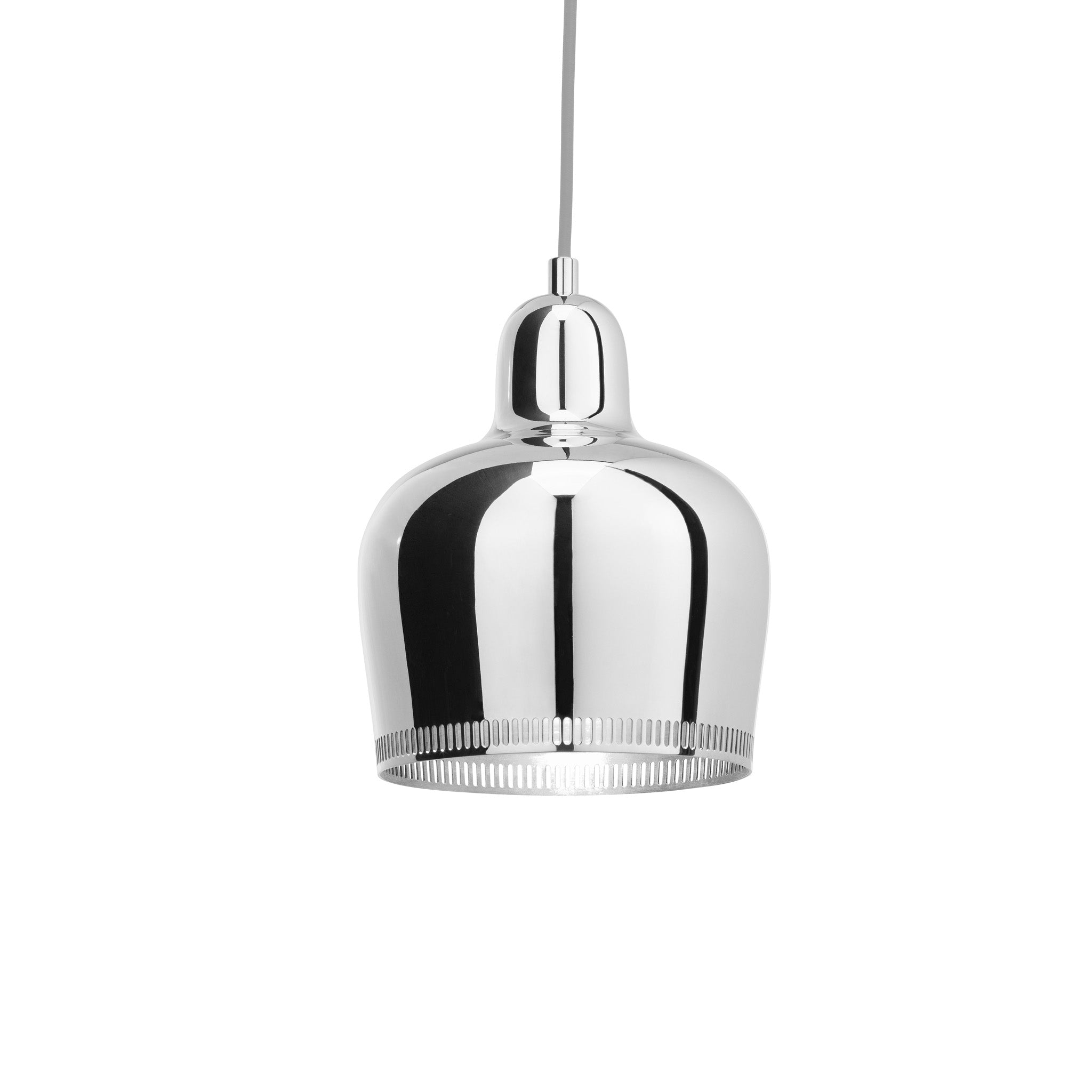 Artek Aalto Golden Bell A330S Pendant Light - Chrome – MoMA Design