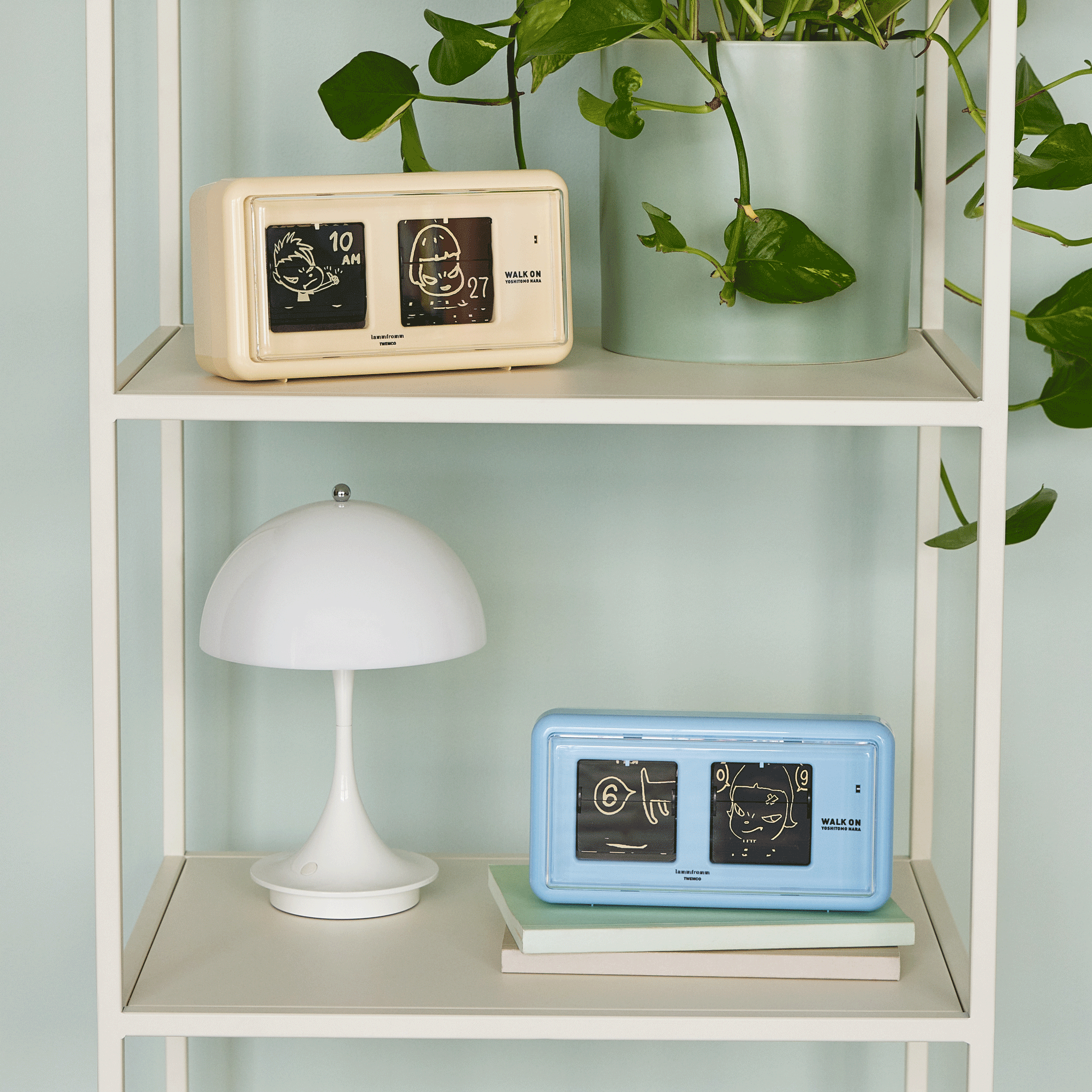 Yoshitomo Nara Walk On Flip Clock - Blue – MoMA Design Store Yoshitomo Nara Walk On Flip Clock - Blue – MoMA Design Store