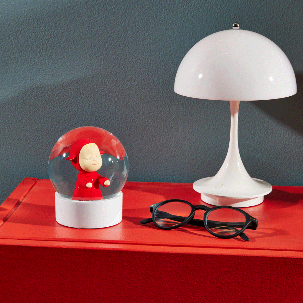 Yoshitomo Nara Little Wanderer Snow Globe - Red – MoMA Design Store