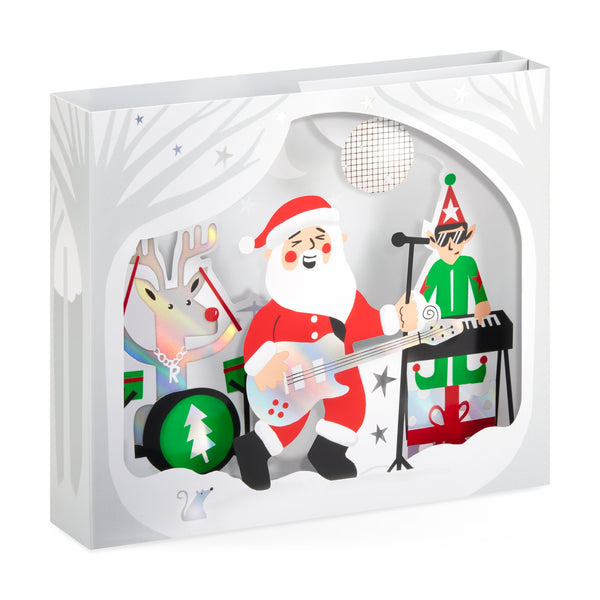 クリスマス rockin santa Rockin' Santa Holiday Pop-Up Cards - Set of 8 – MoMA Design Store