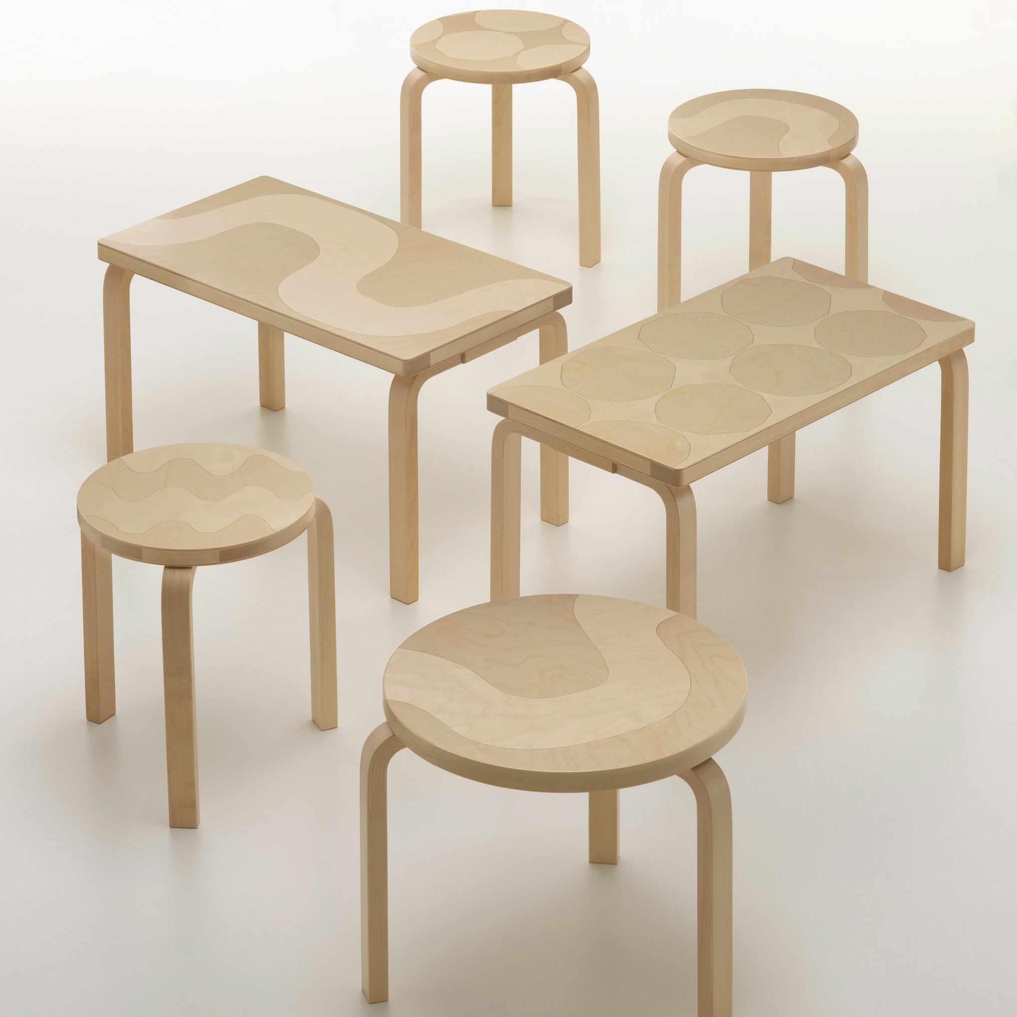 Artek Aalto Marimekko Stacking Stool 60 - Seireeni – MoMA Design Store
