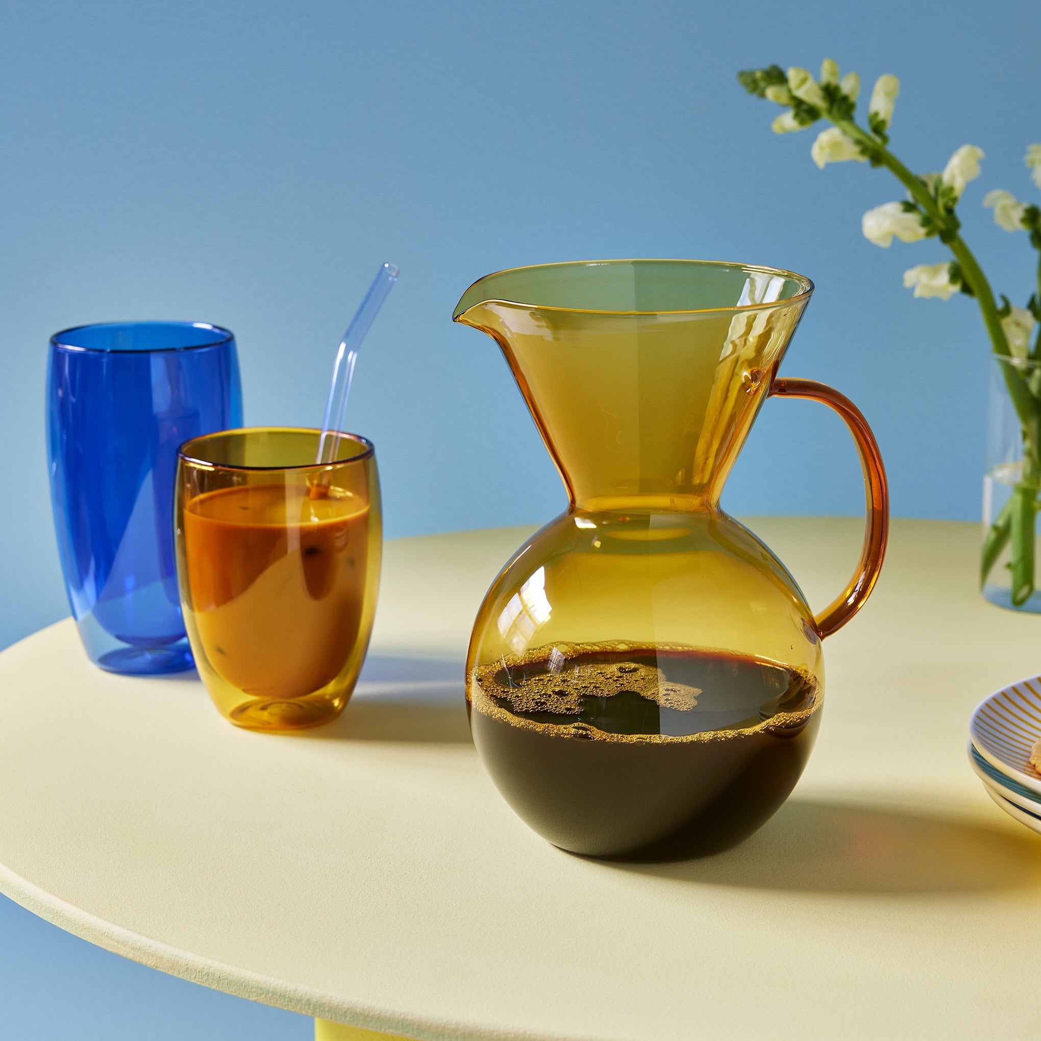 Bodum Glass Pour Over Coffee Maker Yellow MoMA Design Store bodum-glass-pour-over-coffee-maker-yellow-moma-design-store