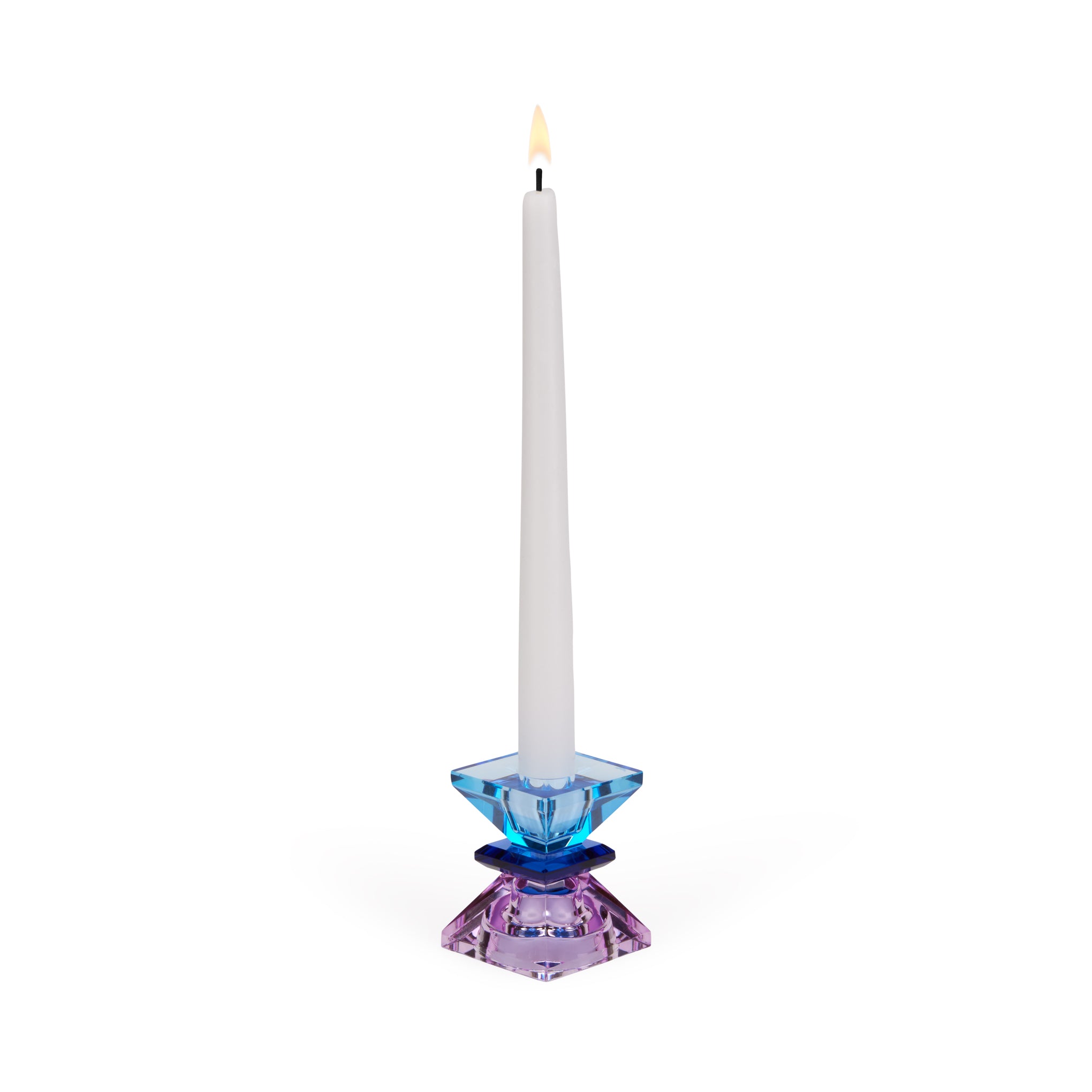 Faceted Crystal Candleholder - Viloet/ Blue/ Cobalt | MoMa