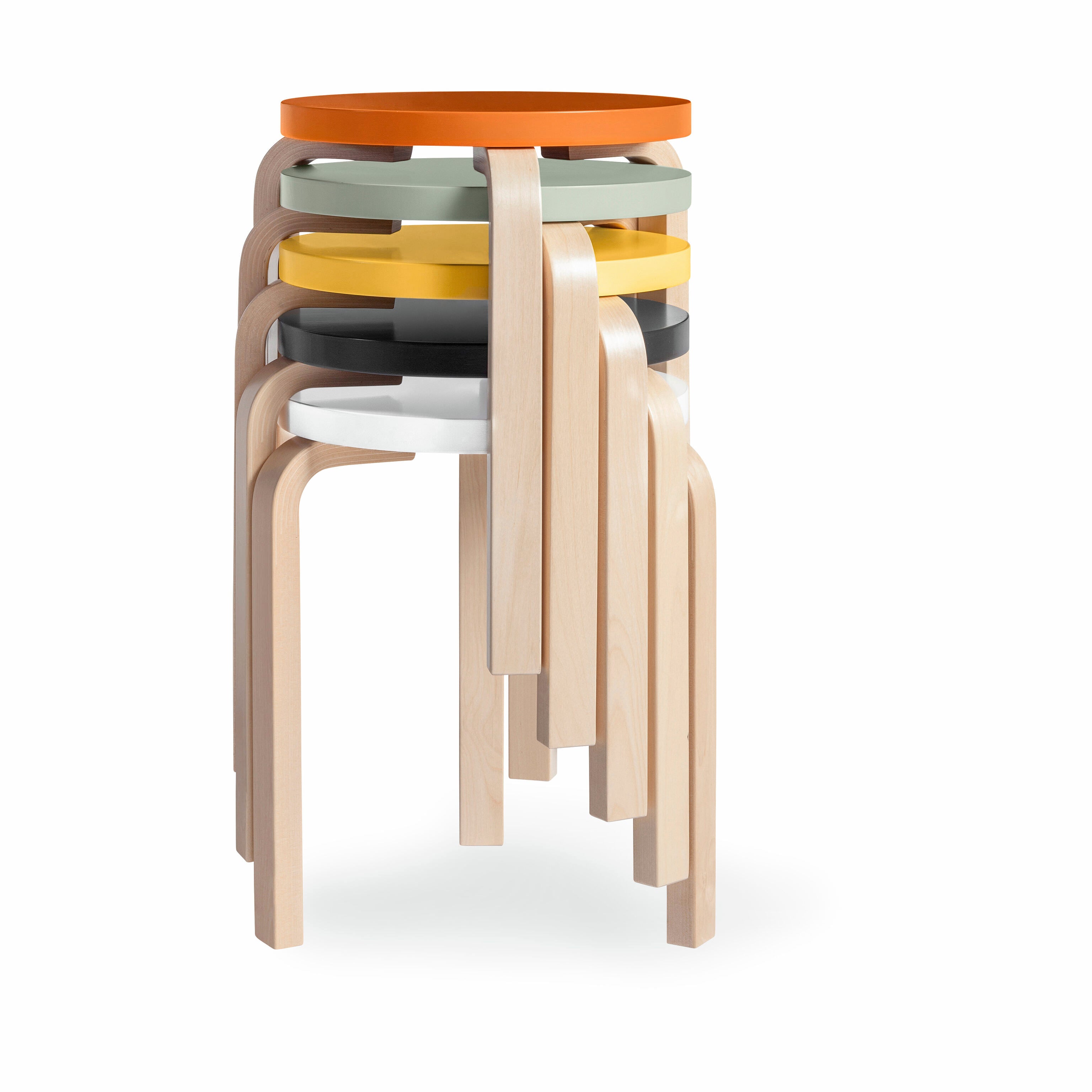 Artek Aalto Stacking Stool 60 - Orange – MoMA Design Store