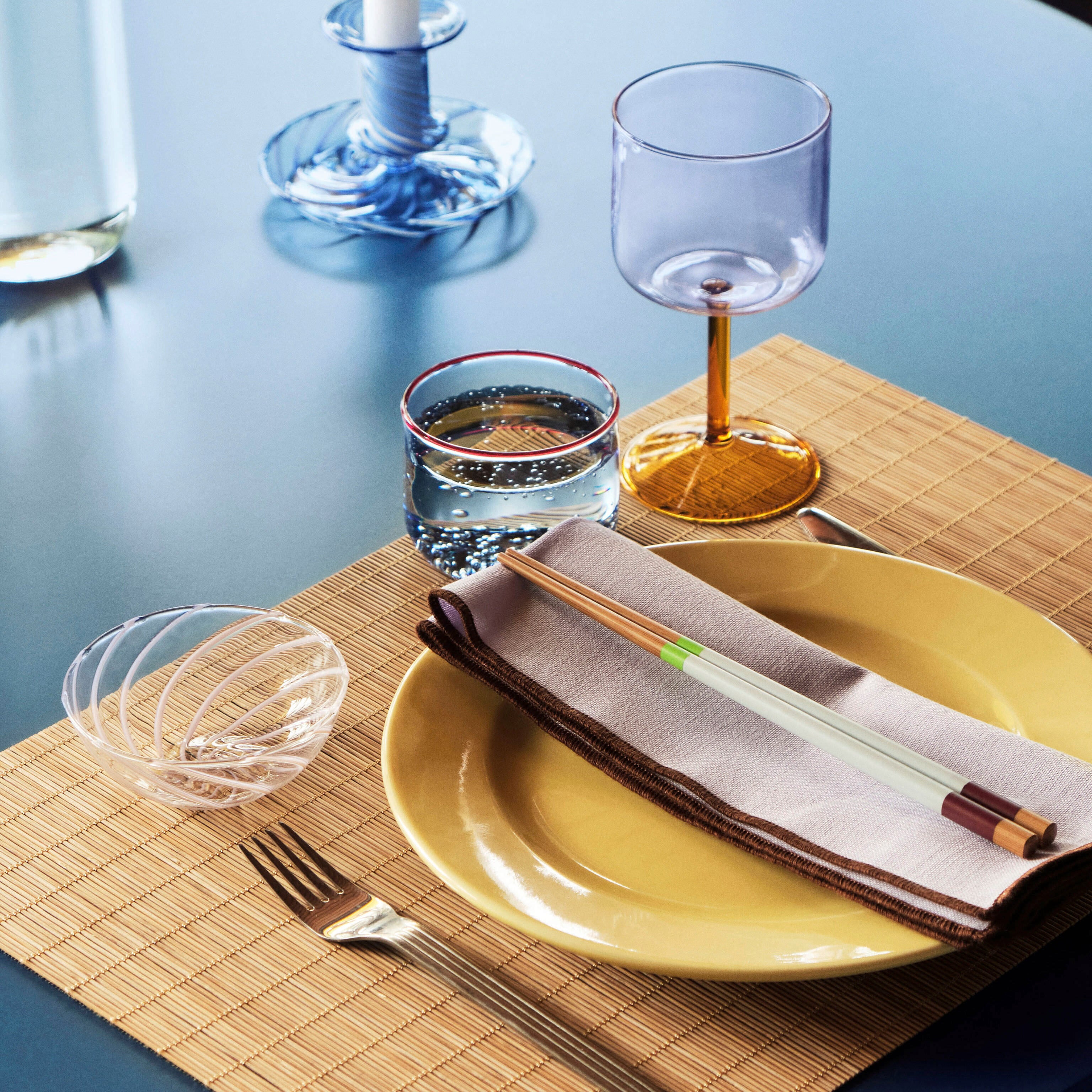 HAY Tint Wine Glasses Set of 2 Pink/ Yellow MoMA Design Store