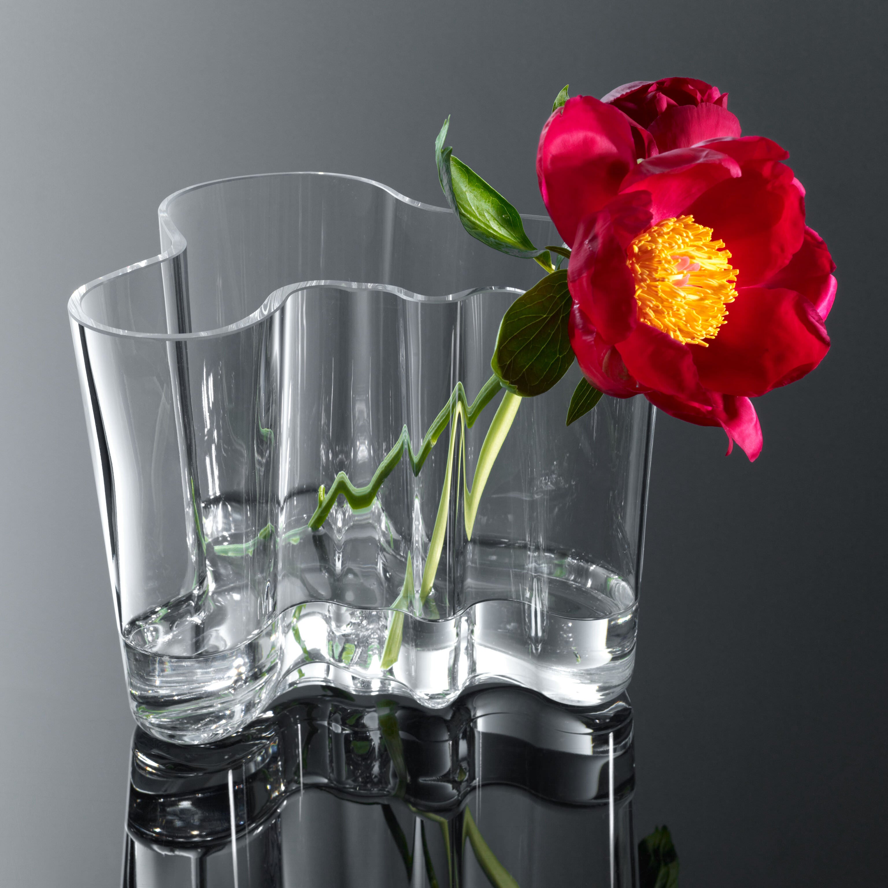 Iittala Alvar Aalto Glass Vase - 6.3
