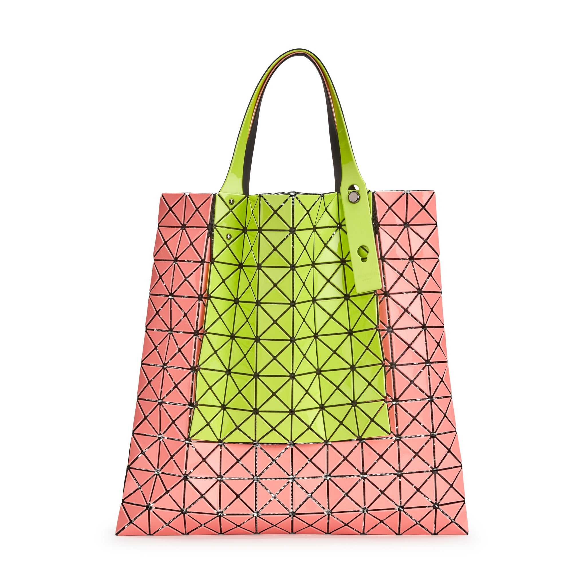 BAO BAO ISSEY MIYAKE Prism Kangaroo Tote Bag - Lime/ Coral Pink – MoMA ...
