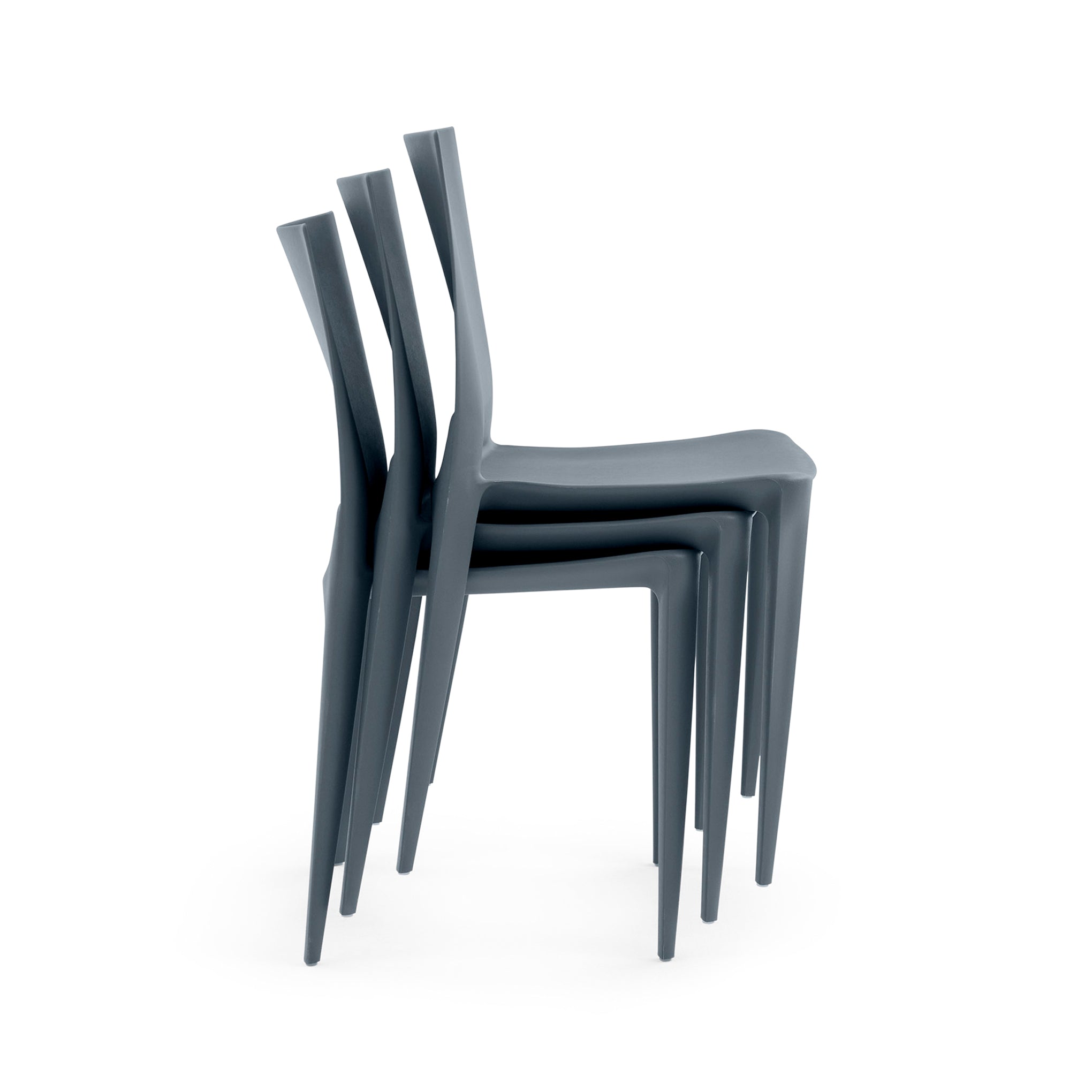 Mario Bellini Stacking Chair from Heller - Set of 2 - Dark Gray
