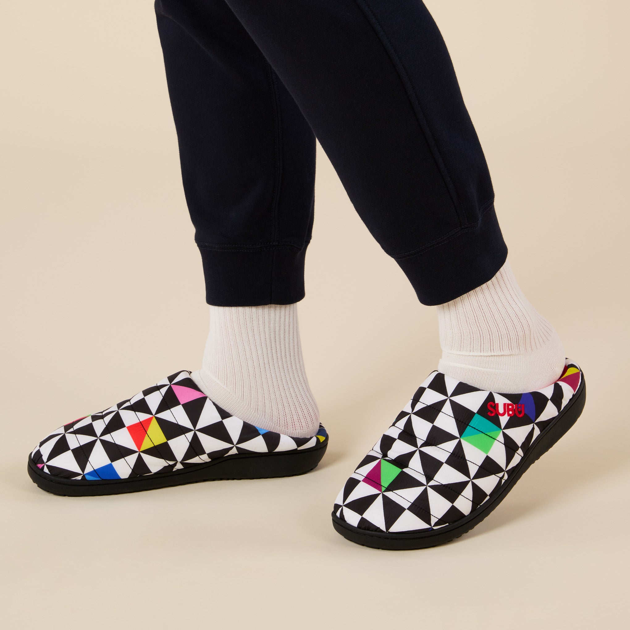 Jeffrey Gibson for MoMA Subu Slippers - Triangular Mosaic – MoMA