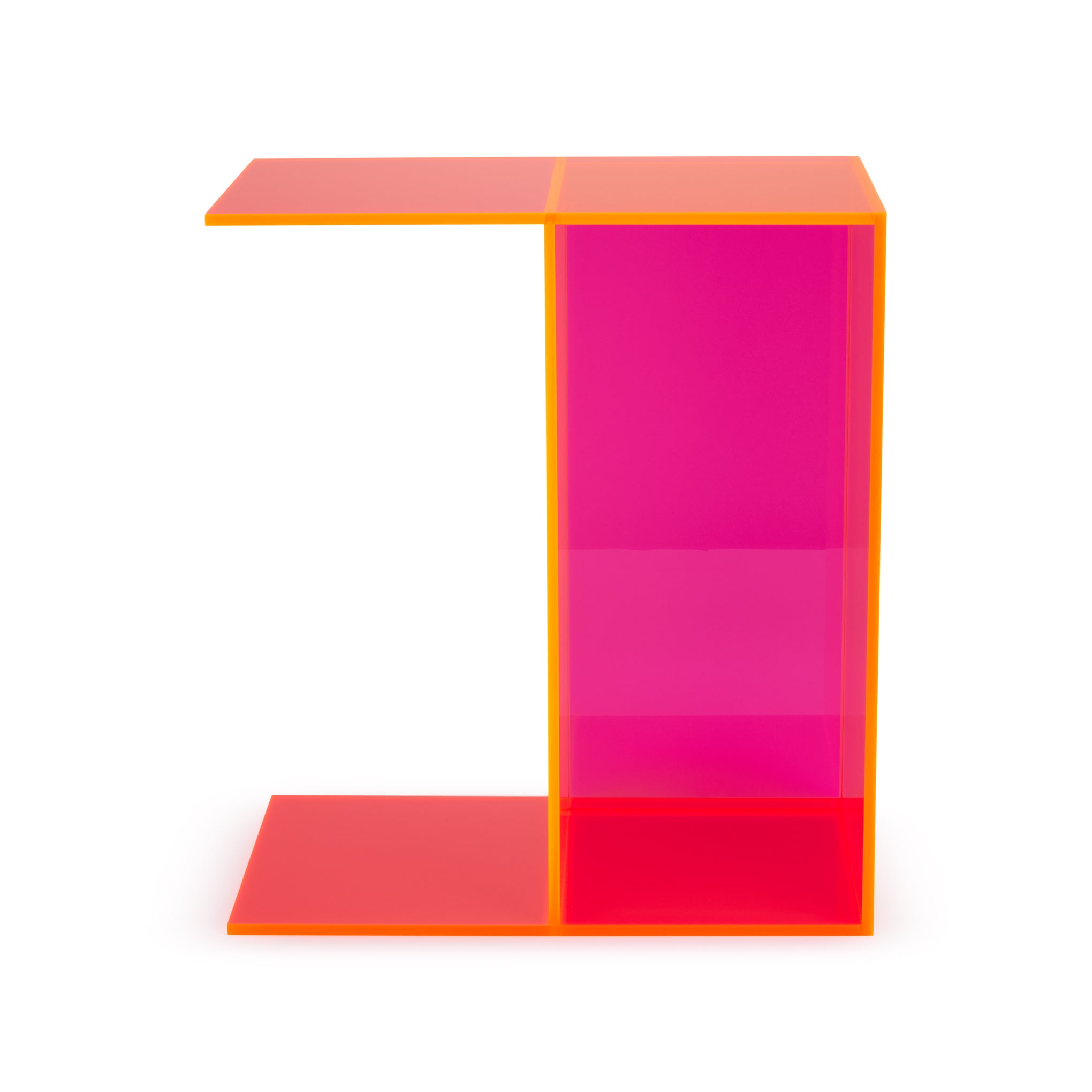 Two-Way Side Table - Neon Orange/ Neon Pink – MoMA Design Store