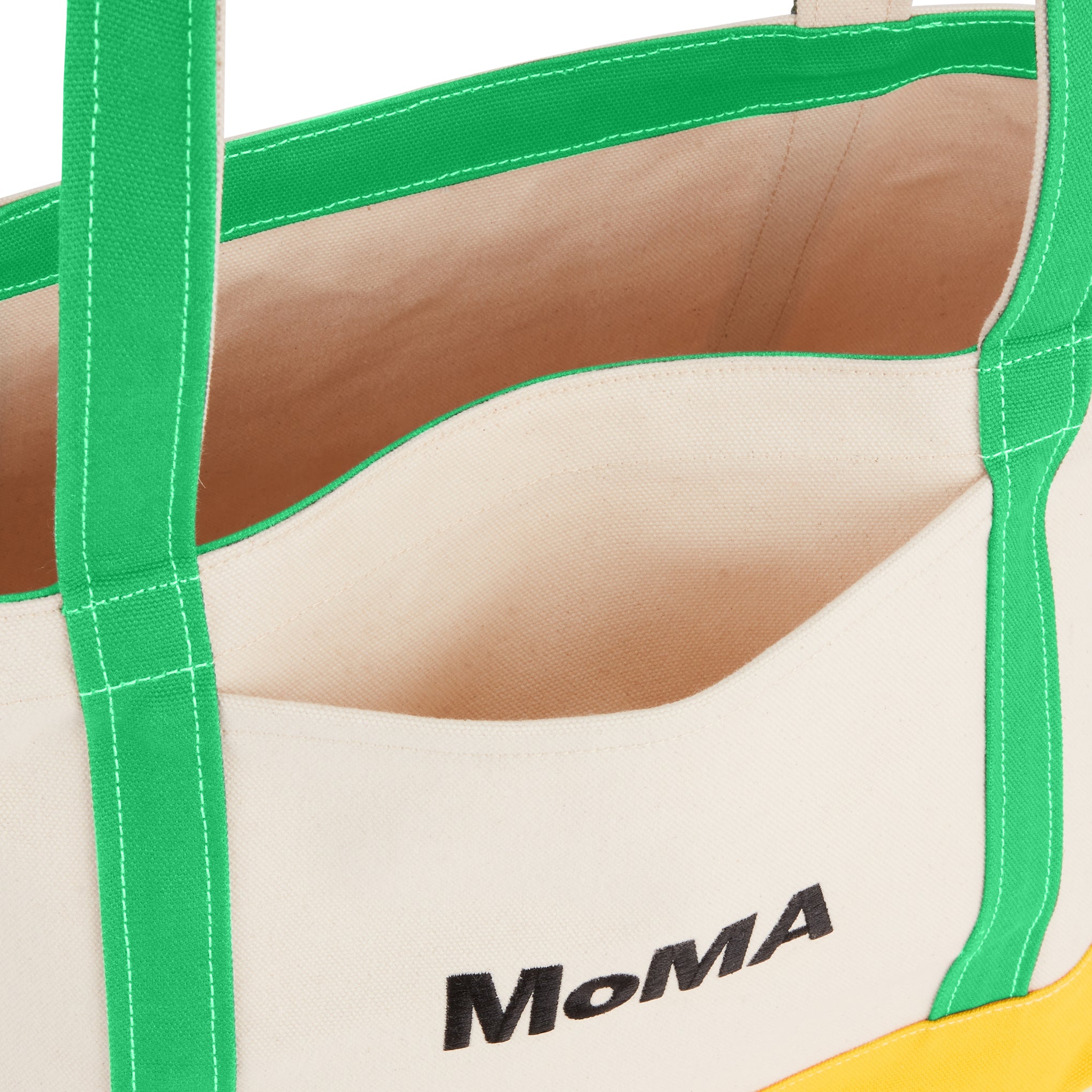 MoMA Baggu Heavyweight Canvas Tote - Green/ Yellow – MoMA Design Store