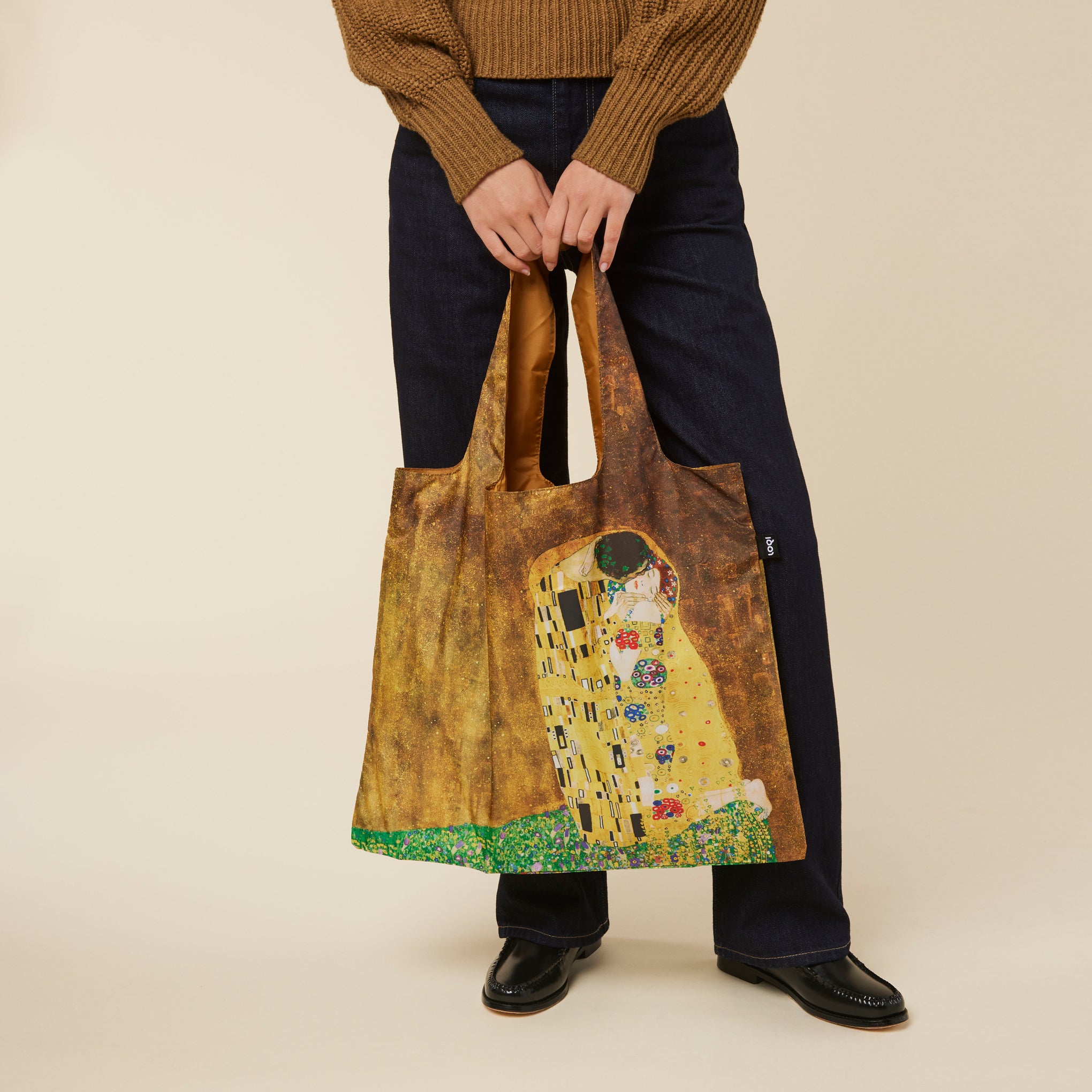 【____ 】The Bagmati LIC TOTE BAG Loqi Recycled Polyester Artist Tote Bag - Gustav Klimt