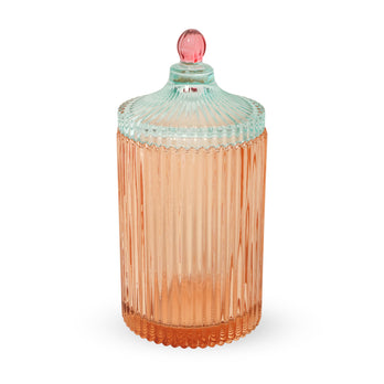 Candy Stripe Glass Storage Jar