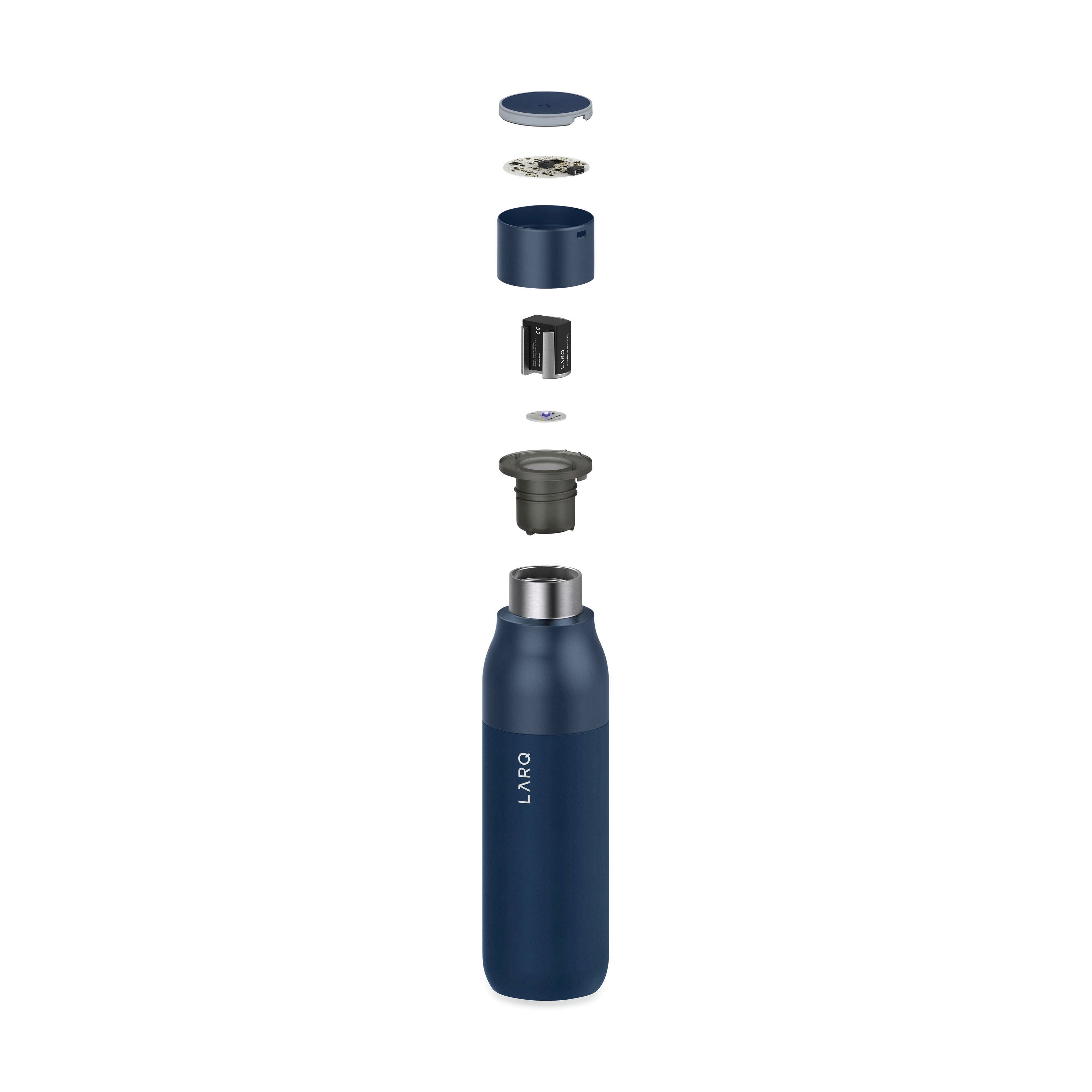 LARQ Self-Cleaning UV Water Bottle - Navy – MoMA Design Store