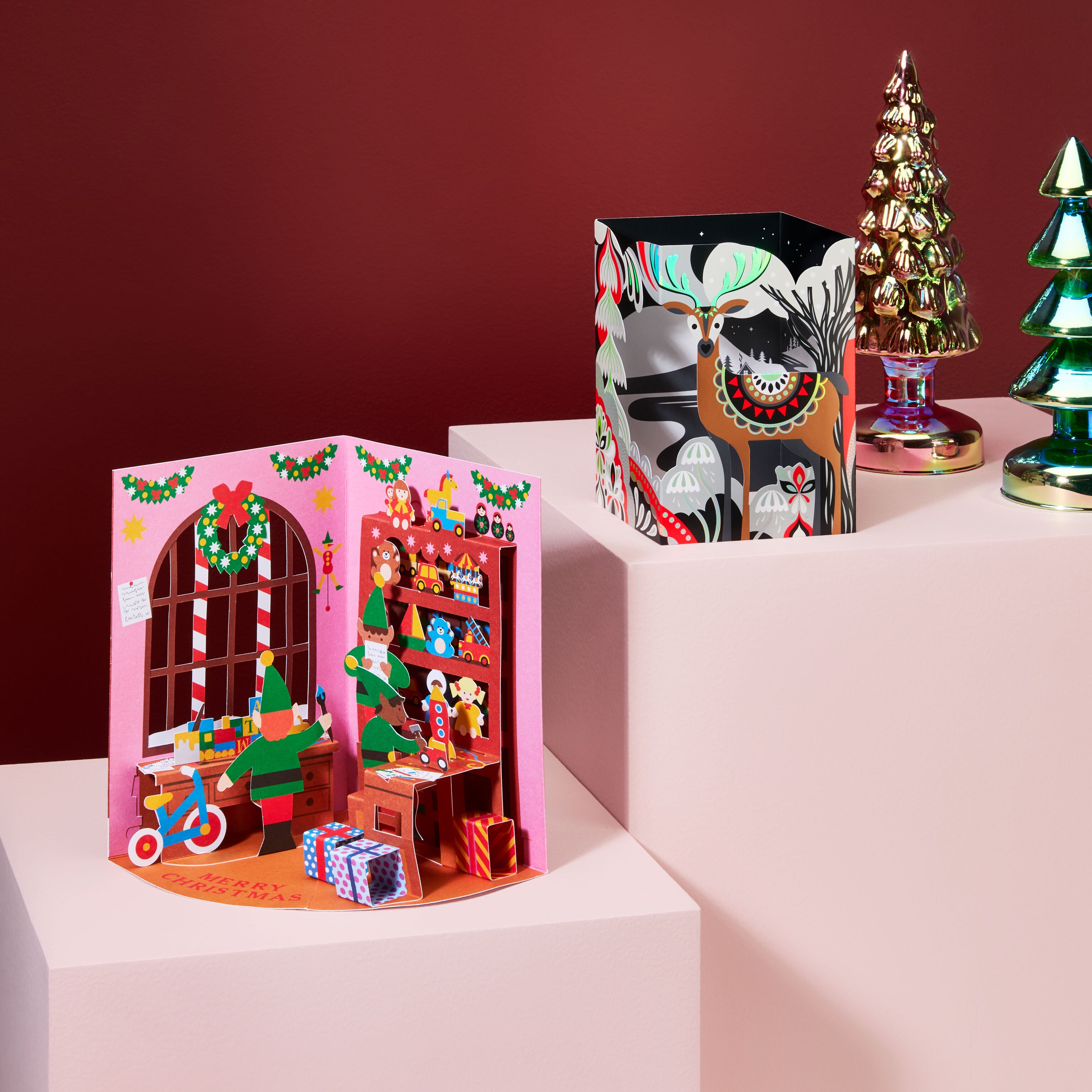 Santa's Workshop Holiday Pop-Up Cards - Set of 8 – MoMA Design Store